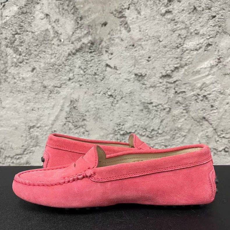 Tod's Tods Slip-On Suede Loafers in Pink-yf Size US 5 / EU 37 - 5 Thumbnail
