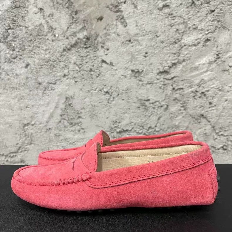 Tod's Tods Slip-On Suede Loafers in Pink-yf Size US 5 / EU 37 - 2 Thumbnail