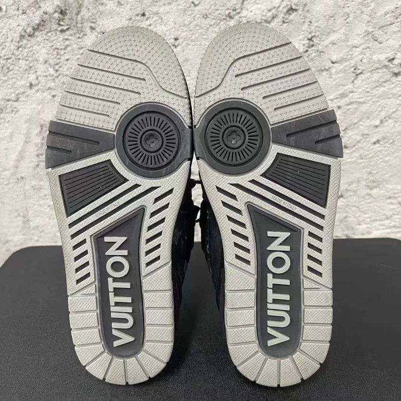 Louis Vuitton Louis Vuitton LV Trainer Black Denim Sneakers-yf Size US 5 / EU 37 - 7 Thumbnail