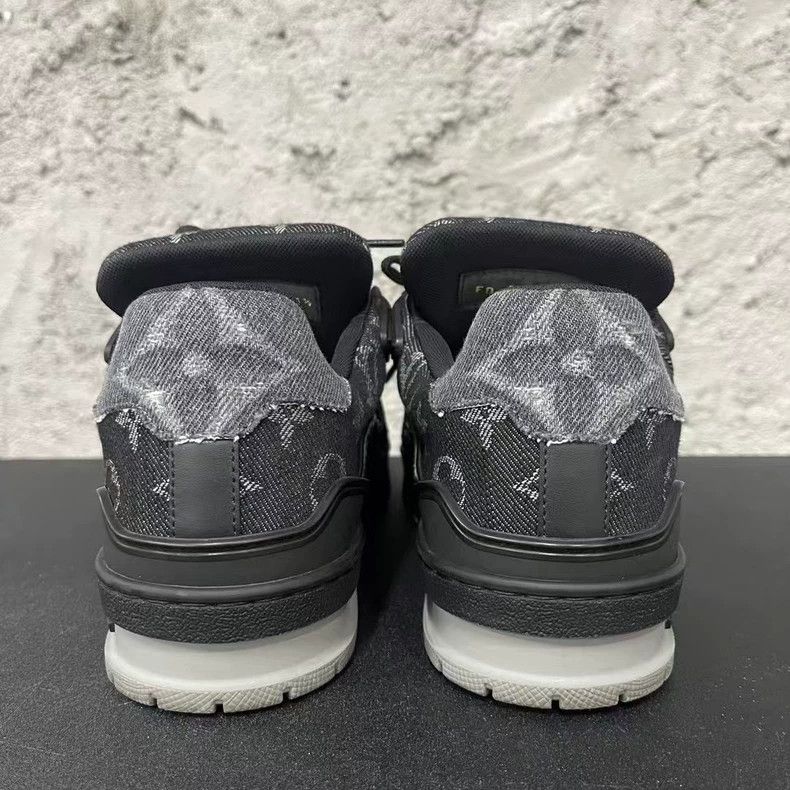 Louis Vuitton Louis Vuitton LV Trainer Black Denim Sneakers-yf Size US 5 / EU 37 - 3 Thumbnail