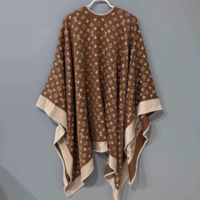 Louis Vuitton Louis Vuitton Monogram Patterned Wool Shawl-yf Size US M / EU 48-50 / 2 - 3 Thumbnail
