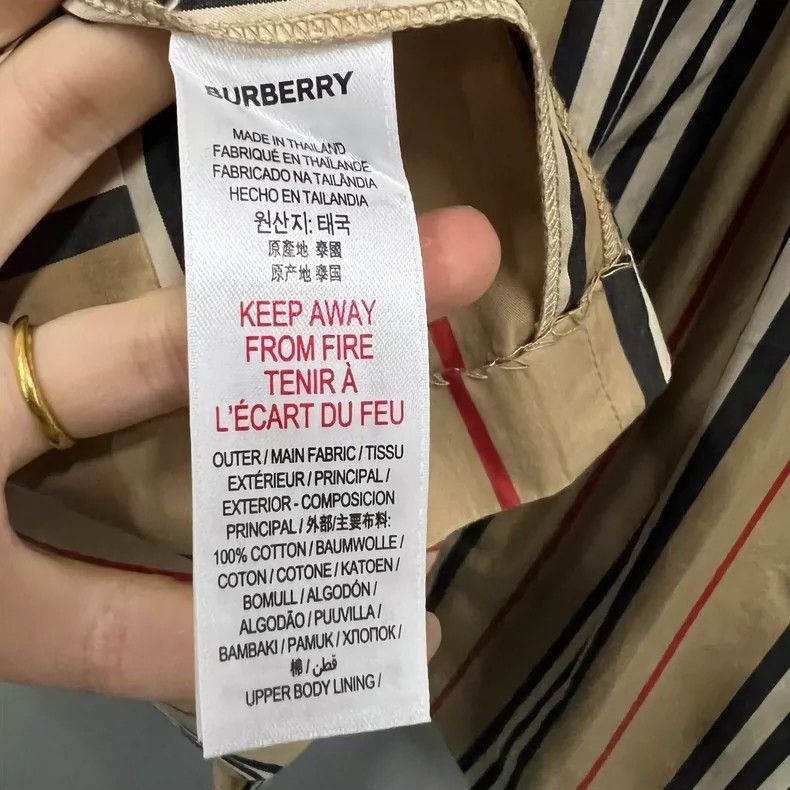 Burberry Burberry Striped Sleeveless Dress for Kids-yf Size 22" - 3 Thumbnail