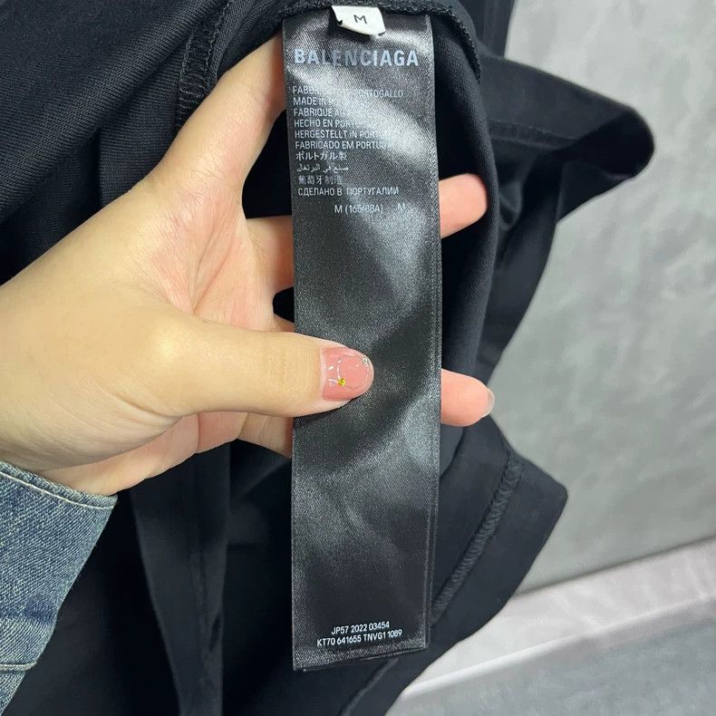 Balenciaga Balenciaga Black Logo Print Short Sleeve T-Shirt-yf Size US M / EU 48-50 / 2 - 4 Thumbnail