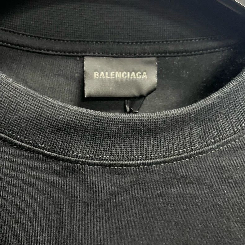 Balenciaga Balenciaga Black Logo Print Short Sleeve T-Shirt-yf Size US M / EU 48-50 / 2 - 2 Thumbnail