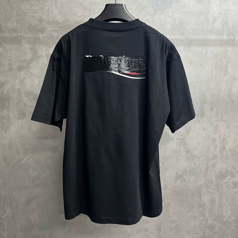 Balenciaga Balenciaga Black Logo Print Short Sleeve T-Shirt-yf Size US M / EU 48-50 / 2 - 5 Thumbnail