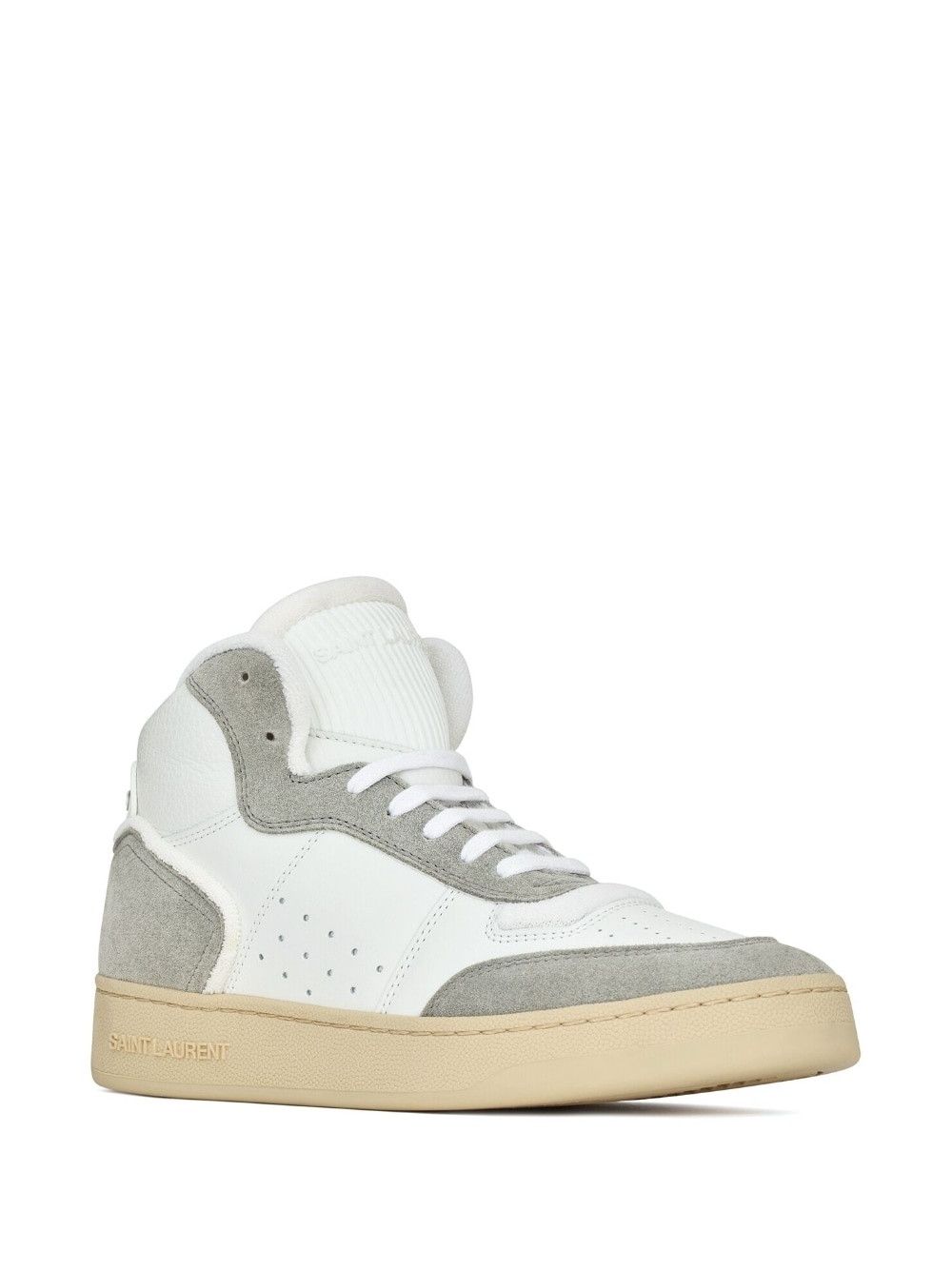 Saint Laurent Paris SL/80 SNEAKERS IN LEATHER AND SUEDE Size US 7 / IT 37 - 2 Thumbnail