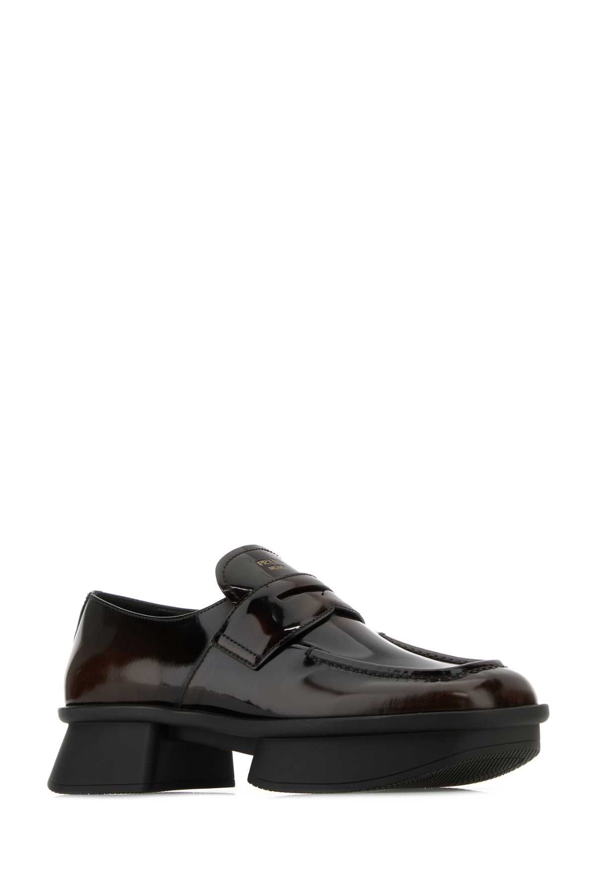 Prada Brown Leather Equal Loafers Size US 10 / IT 40 - 2 Thumbnail