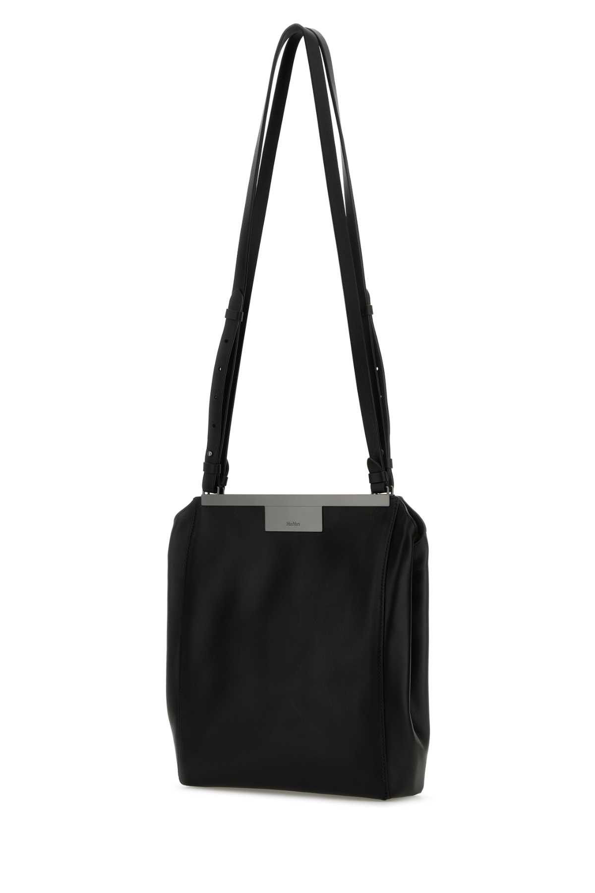 Max Mara Black Leather Mmsummer Shoulder Bag Size ONE SIZE - 2 Thumbnail
