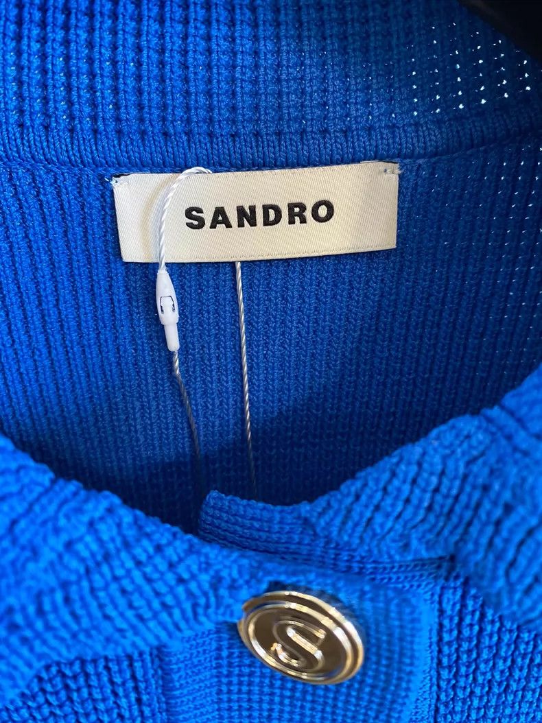 Celine Sandro Blue Knitted Top and Skirt Set-yf Size ONE SIZE - 4 Thumbnail