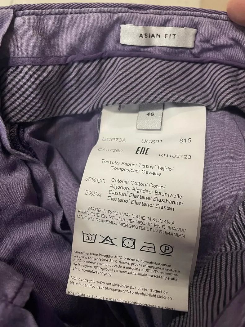 Emporio Armani Giorgio Armani Purple Casual Pants for Spring-yf Size US 44 / EU 60 - 7 Thumbnail