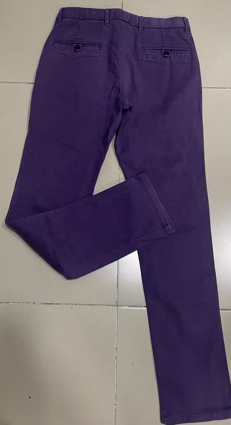 Emporio Armani Giorgio Armani Purple Casual Pants for Spring-yf Size US 44 / EU 60 - 2 Thumbnail