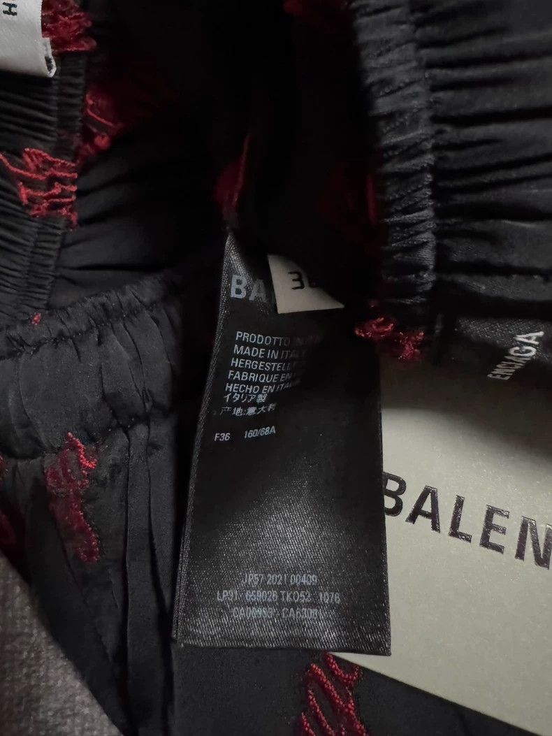 Balenciaga Balenciaga Silk Pants with Logo Print-yf Size US 30 / EU 46 - 4 Thumbnail