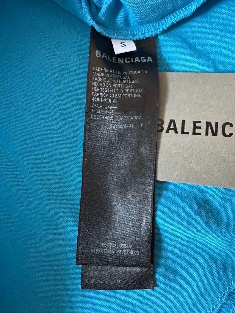 Balenciaga Balenciaga New Sky Blue Short Sleeve T-Shirt-yf Size US M / EU 48-50 / 2 - 4 Thumbnail