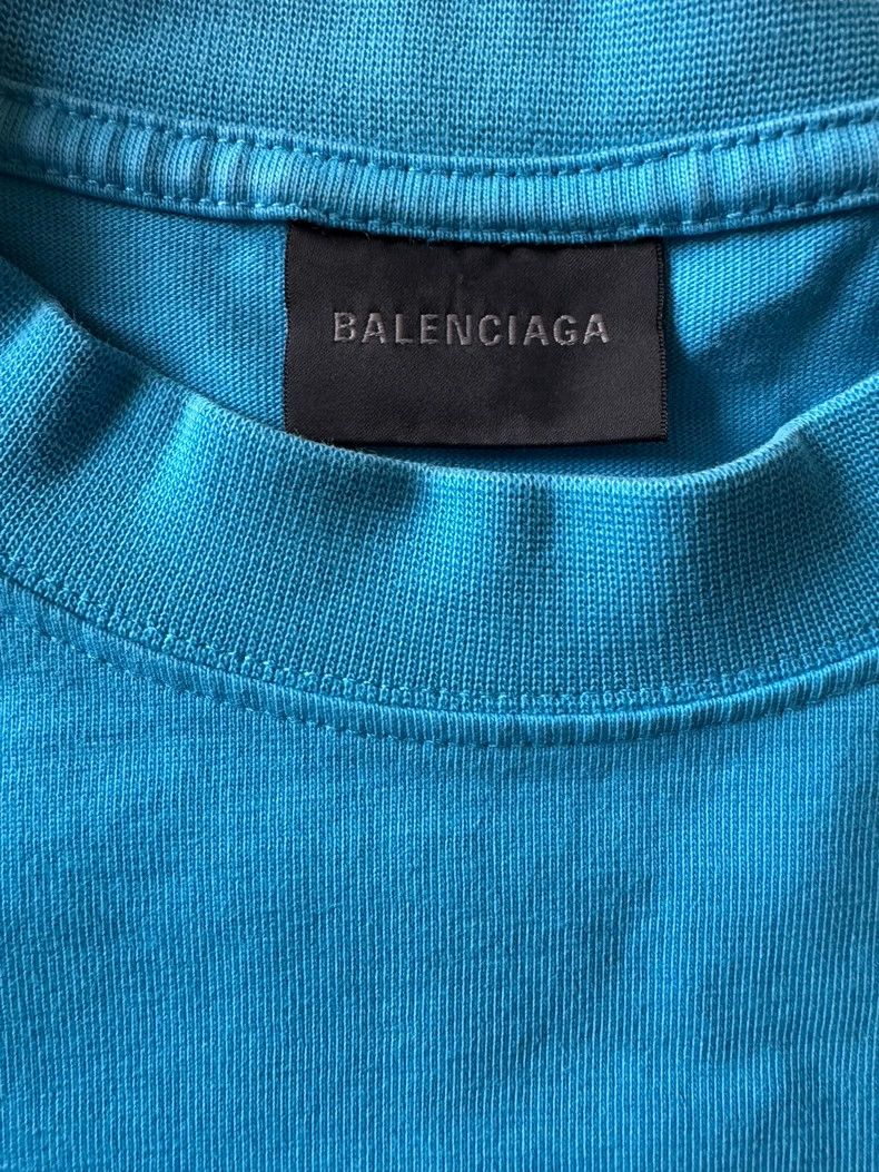 Balenciaga Balenciaga New Sky Blue Short Sleeve T-Shirt-yf Size US M / EU 48-50 / 2 - 3 Thumbnail