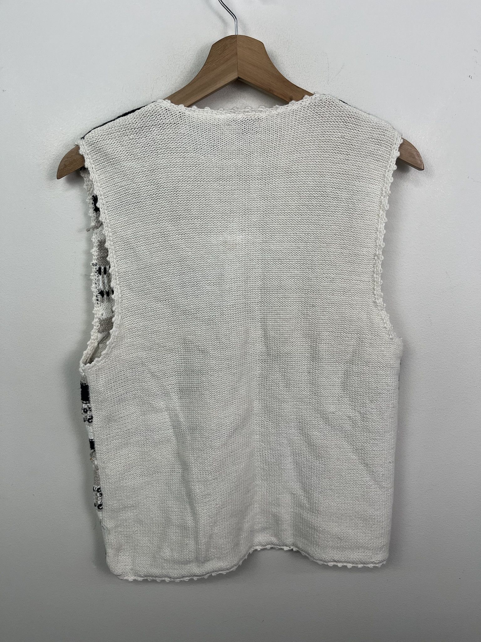 Other Vintage 1990s 3D Knit Sweater Vest 90s Cardigan Vest Size XS (S) Size US XS / EU 42 / 0 - 3 Thumbnail