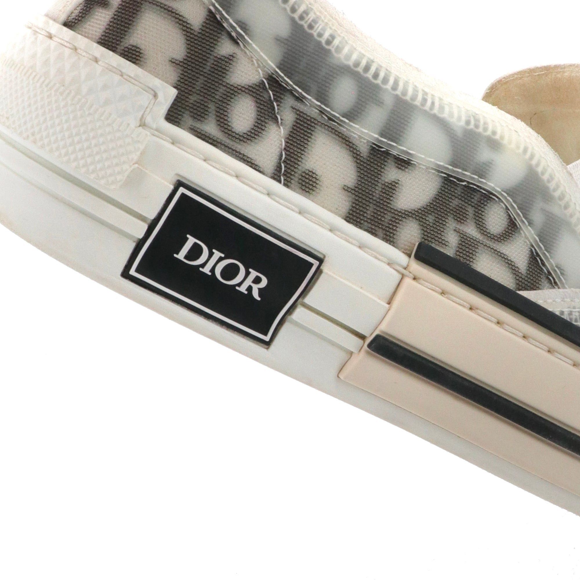 Dior DIOR - Dior B23 Slip-On sneakers in white oblique Dior canvas (T40) Size US 9 / IT 39 - 4 Thumbnail