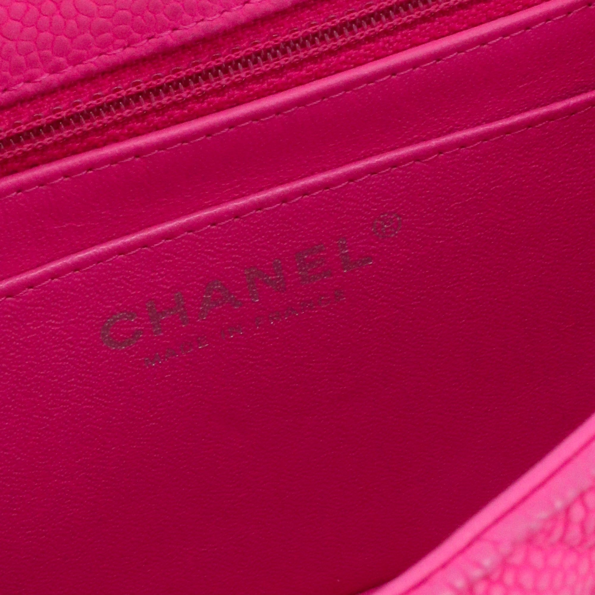 Chanel CHANEL - Chanel Mini Square Timeless/Classique shoulder bag in pink caviar leather Size ONE SIZE - 8 Thumbnail