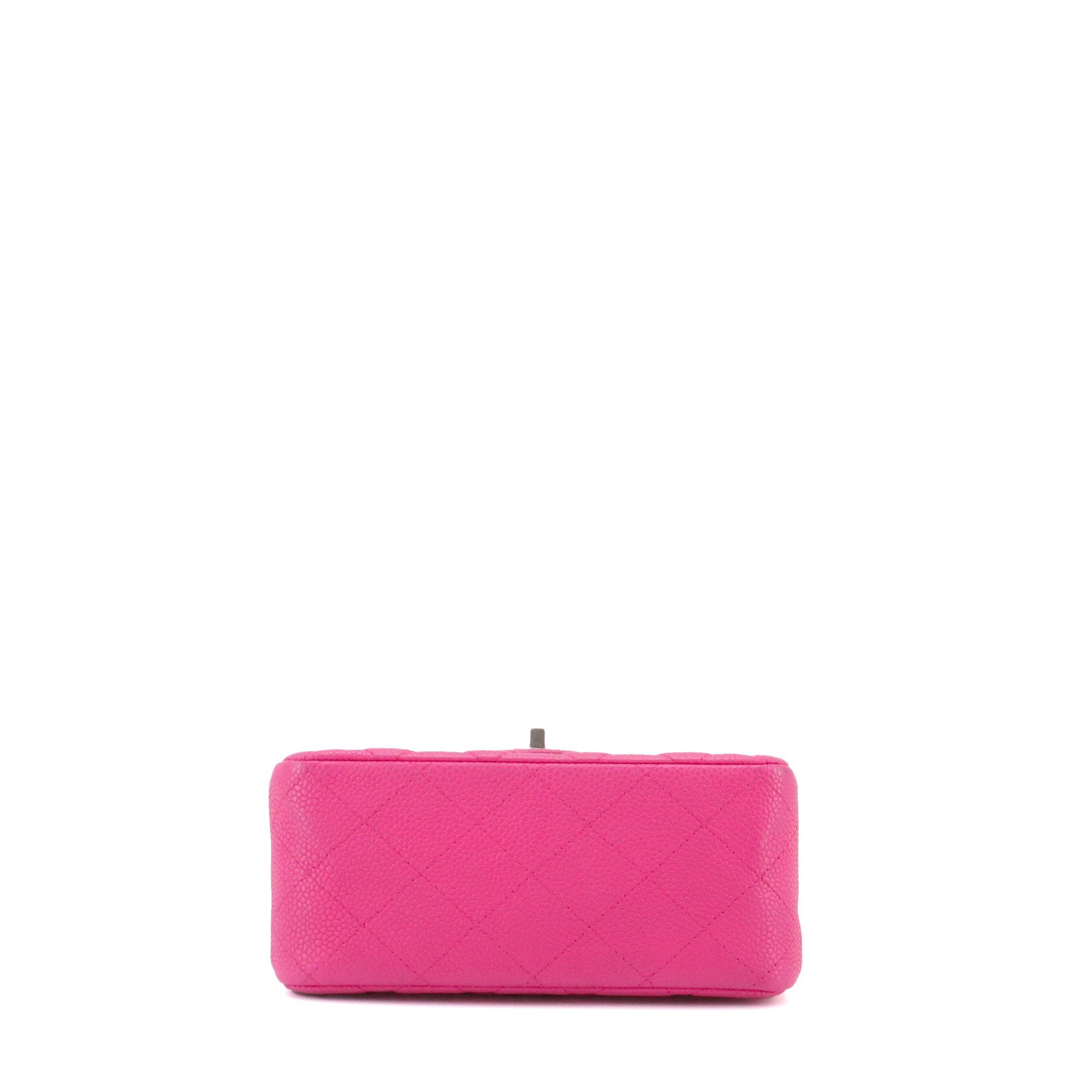 Chanel CHANEL - Chanel Mini Square Timeless/Classique shoulder bag in pink caviar leather Size ONE SIZE - 4 Thumbnail