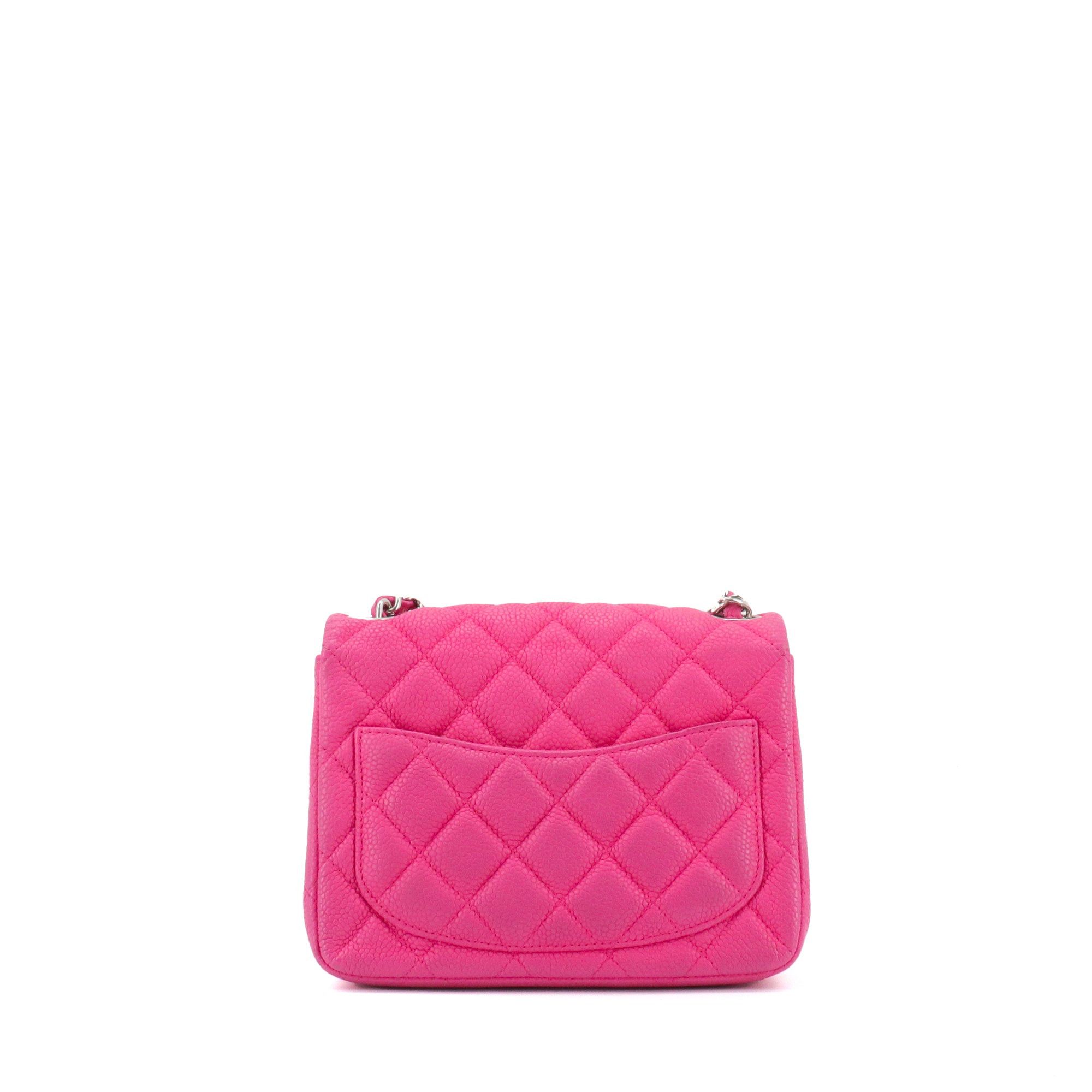 Chanel CHANEL - Chanel Mini Square Timeless/Classique shoulder bag in pink caviar leather Size ONE SIZE - 3 Thumbnail