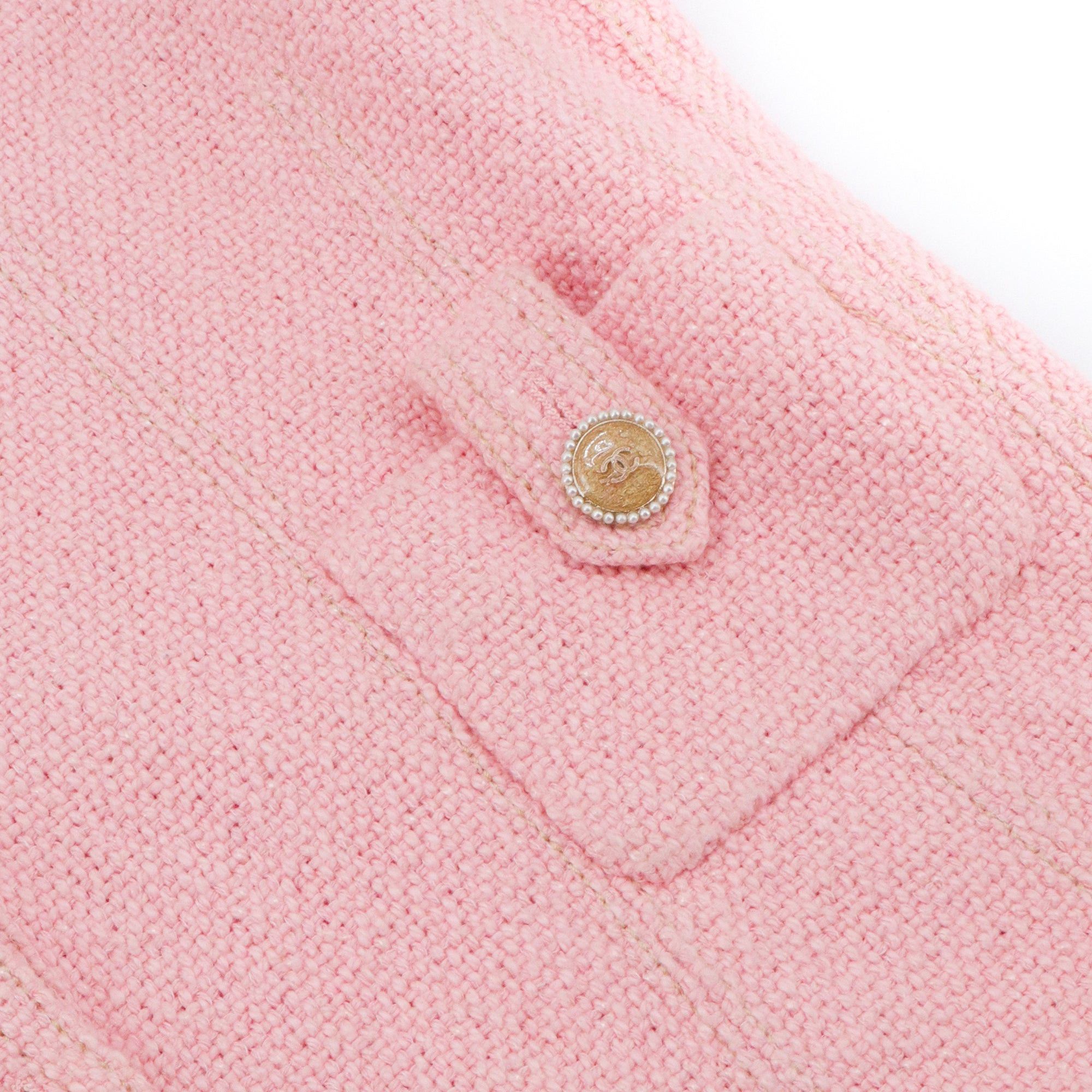 Chanel CHANEL - Chanel short jacket in pink tweed (T40) Size M / US 6-8 / IT 42-44 - 4 Thumbnail