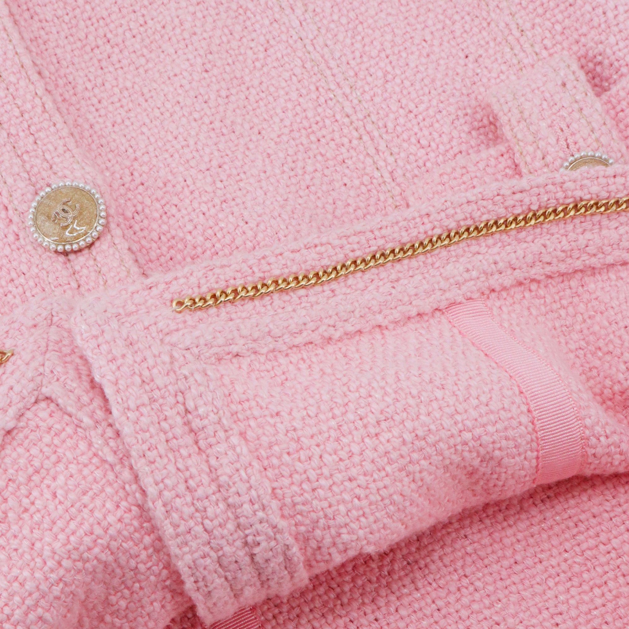 Chanel CHANEL - Chanel short jacket in pink tweed (T40) Size M / US 6-8 / IT 42-44 - 7 Thumbnail