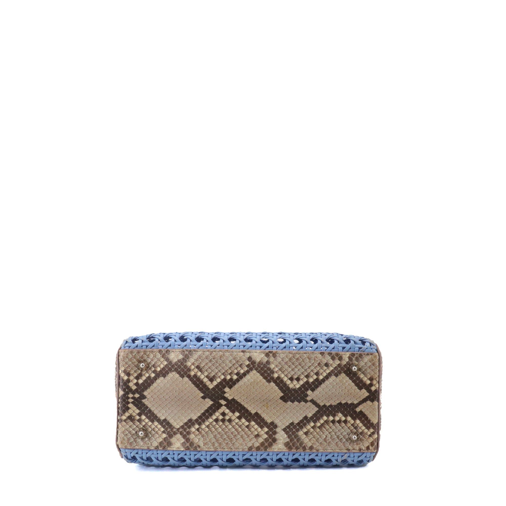 Dior DIOR - Lady Dior limited edition handbag in exotic python leather Size ONE SIZE - 4 Thumbnail