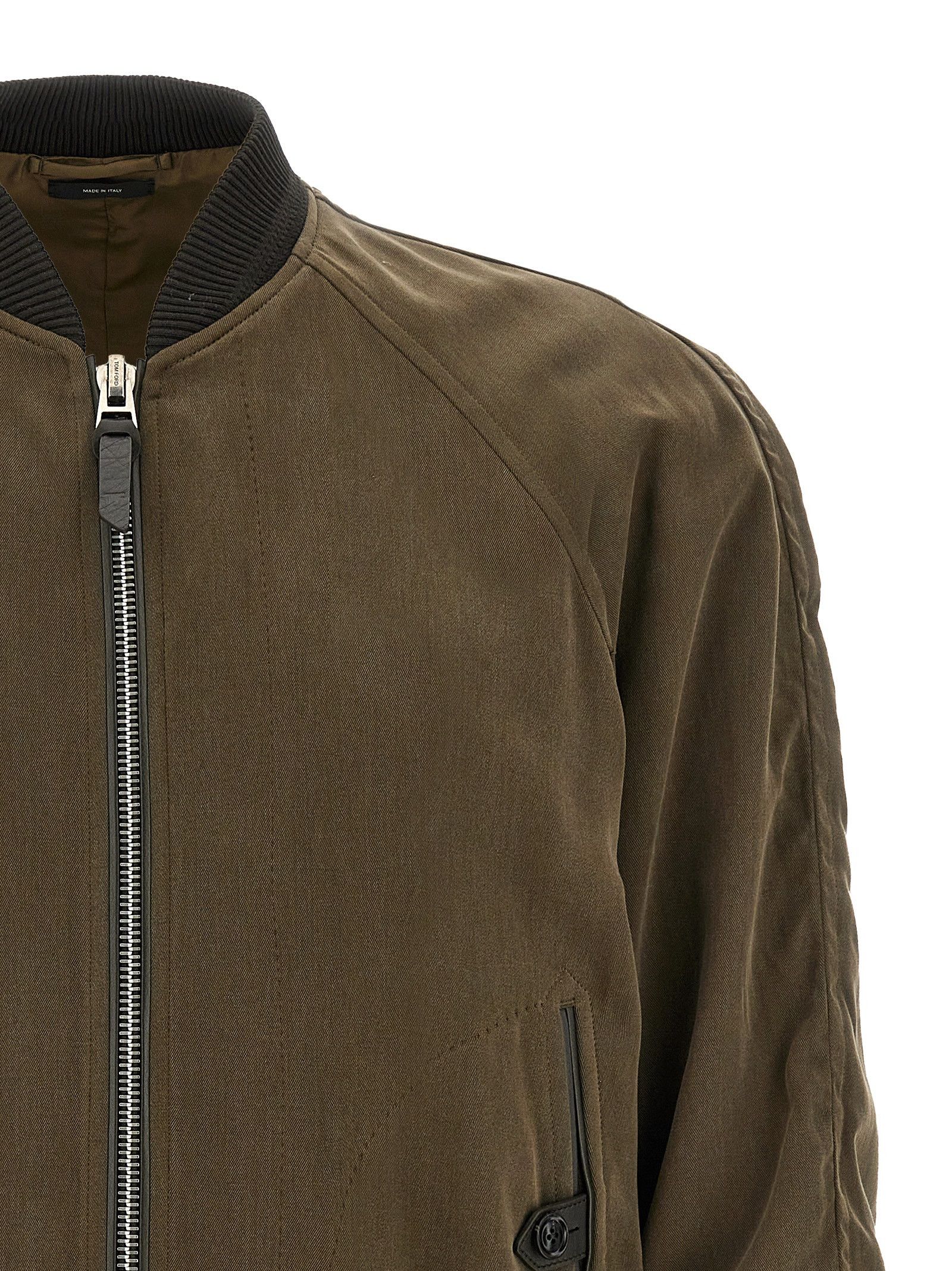 Tom Ford Gabardine Fluid Bomber Jacket Size US L / EU 52-54 / 3 - 3 Thumbnail
