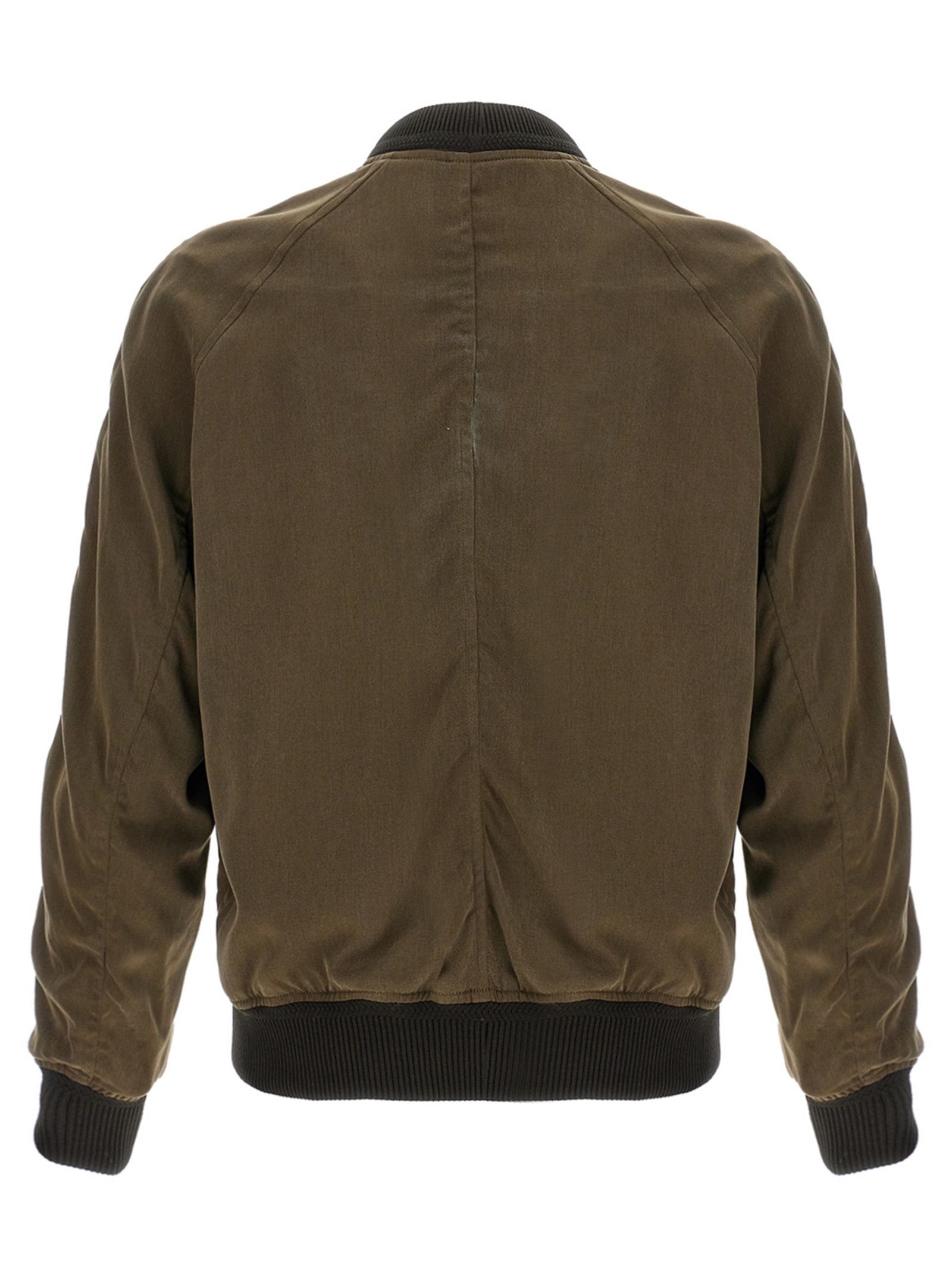 Gabardine Fluid Bomber Jacket