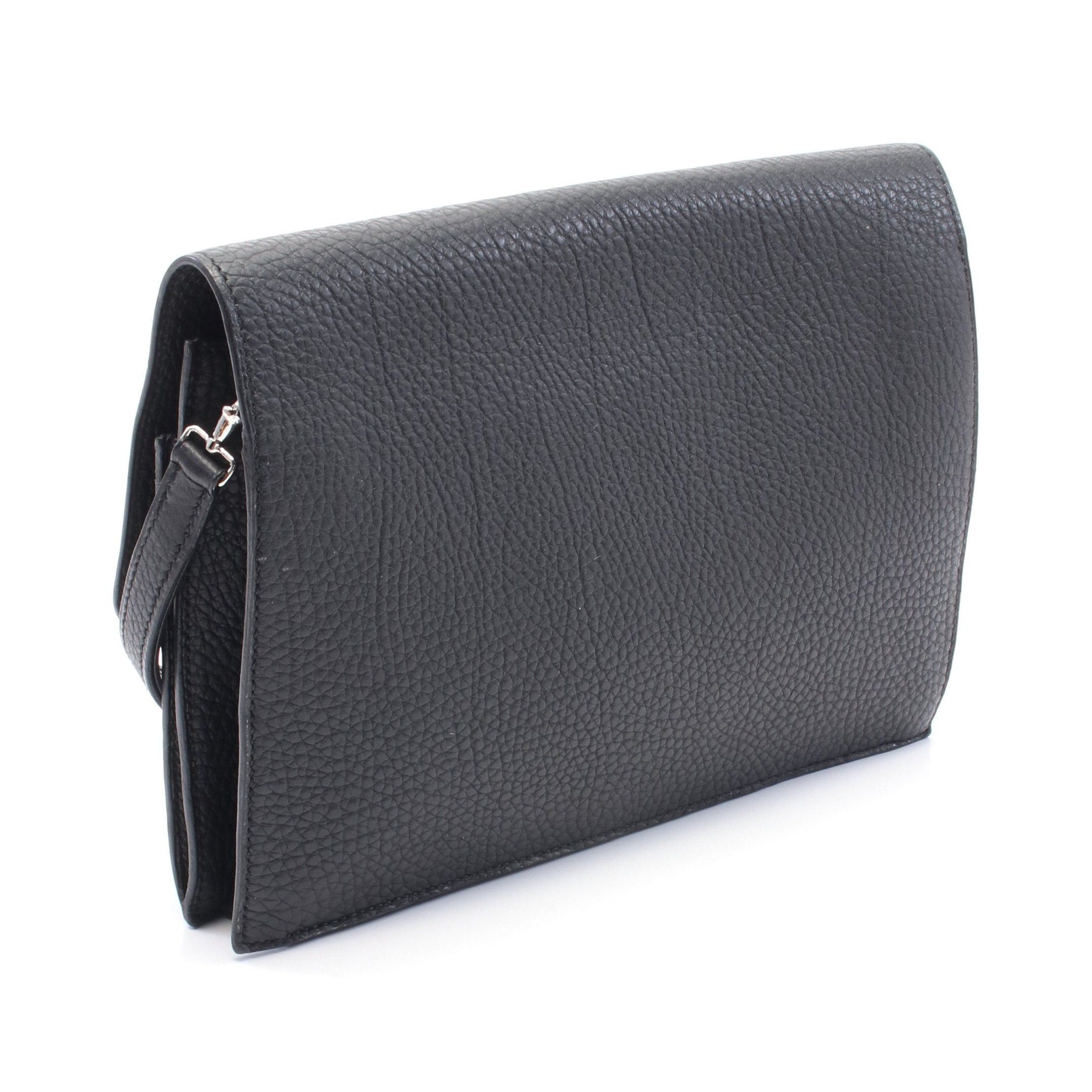 Hermes Hermes Jet Clutch Bag Togo Black Silver Hardware Stamp Size ONE SIZE - 2 Thumbnail