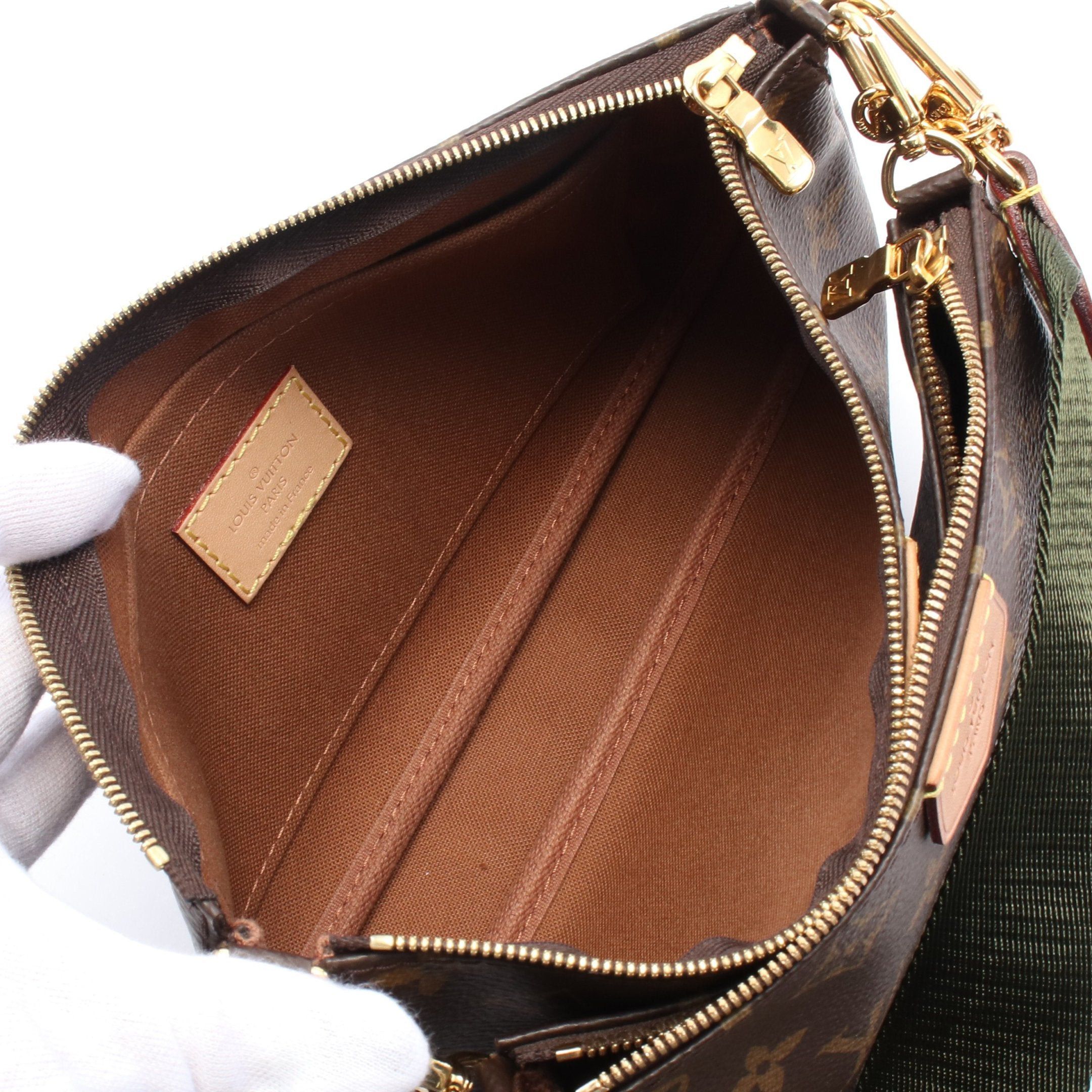 Louis Vuitton Louis Vuitton Multy Pochette Accessoires Monogram Khaki Shoulder Bag Brown Green Size ONE SIZE - 3 Thumbnail