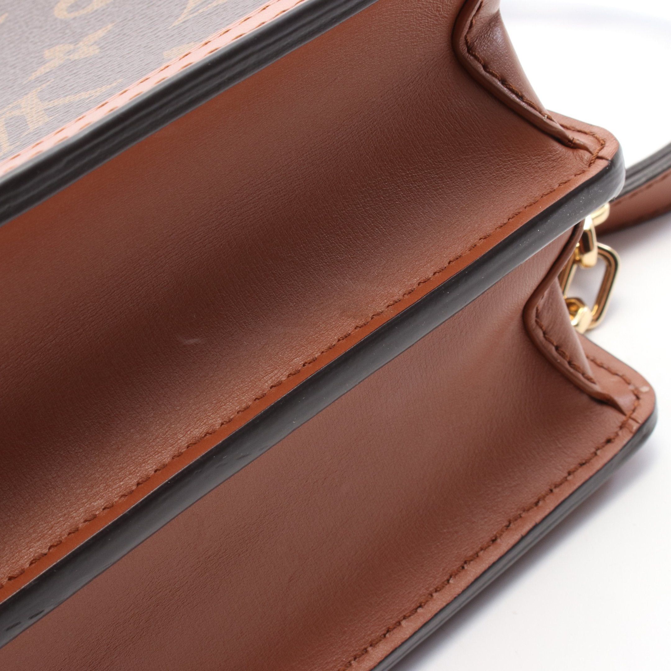 Louis Vuitton Louis Vuitton Dauphine Monogram Reverse Shoulder Bag Leather Brown Size ONE SIZE - 6 Thumbnail