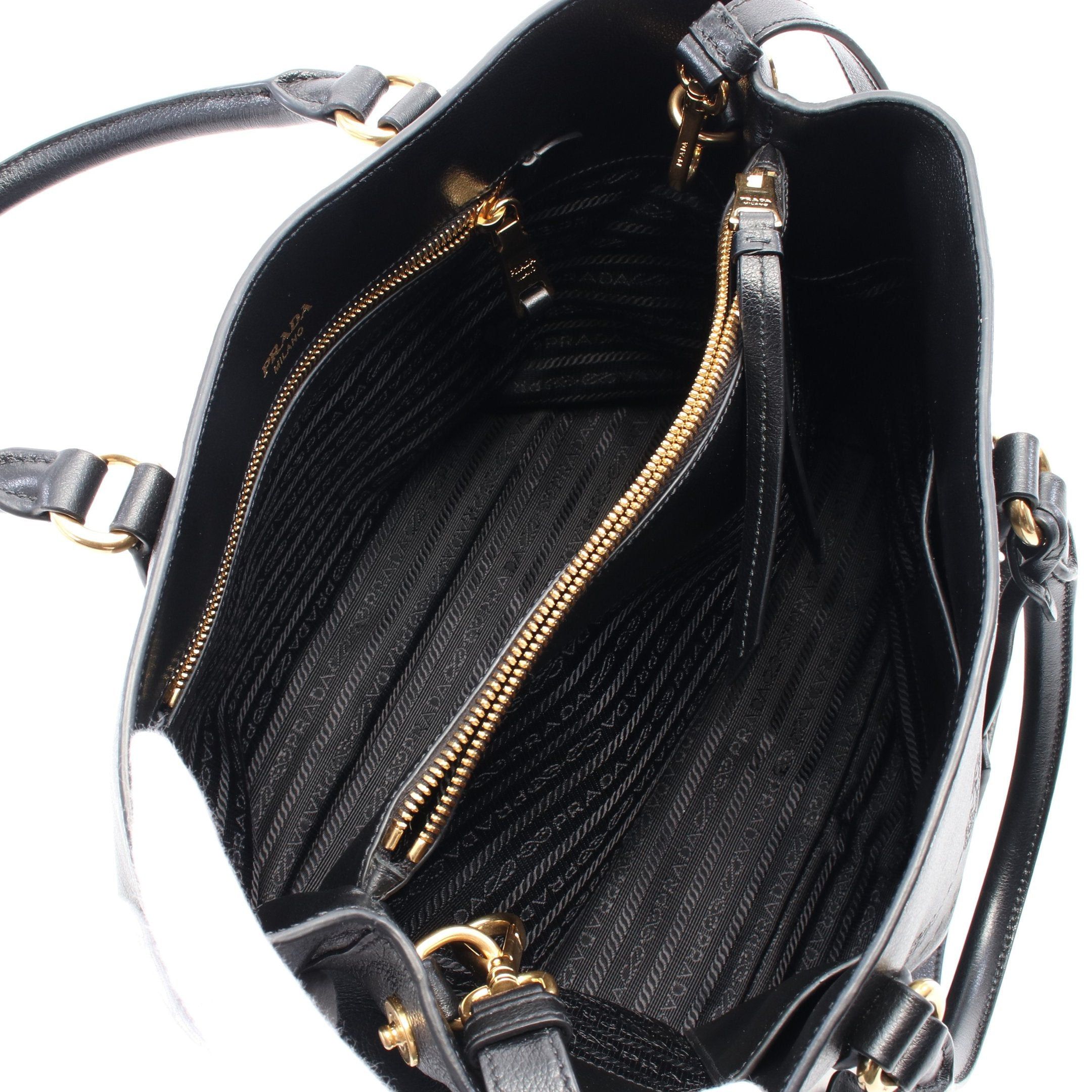 Prada Prada Handbag Leather Black Size ONE SIZE - 3 Thumbnail