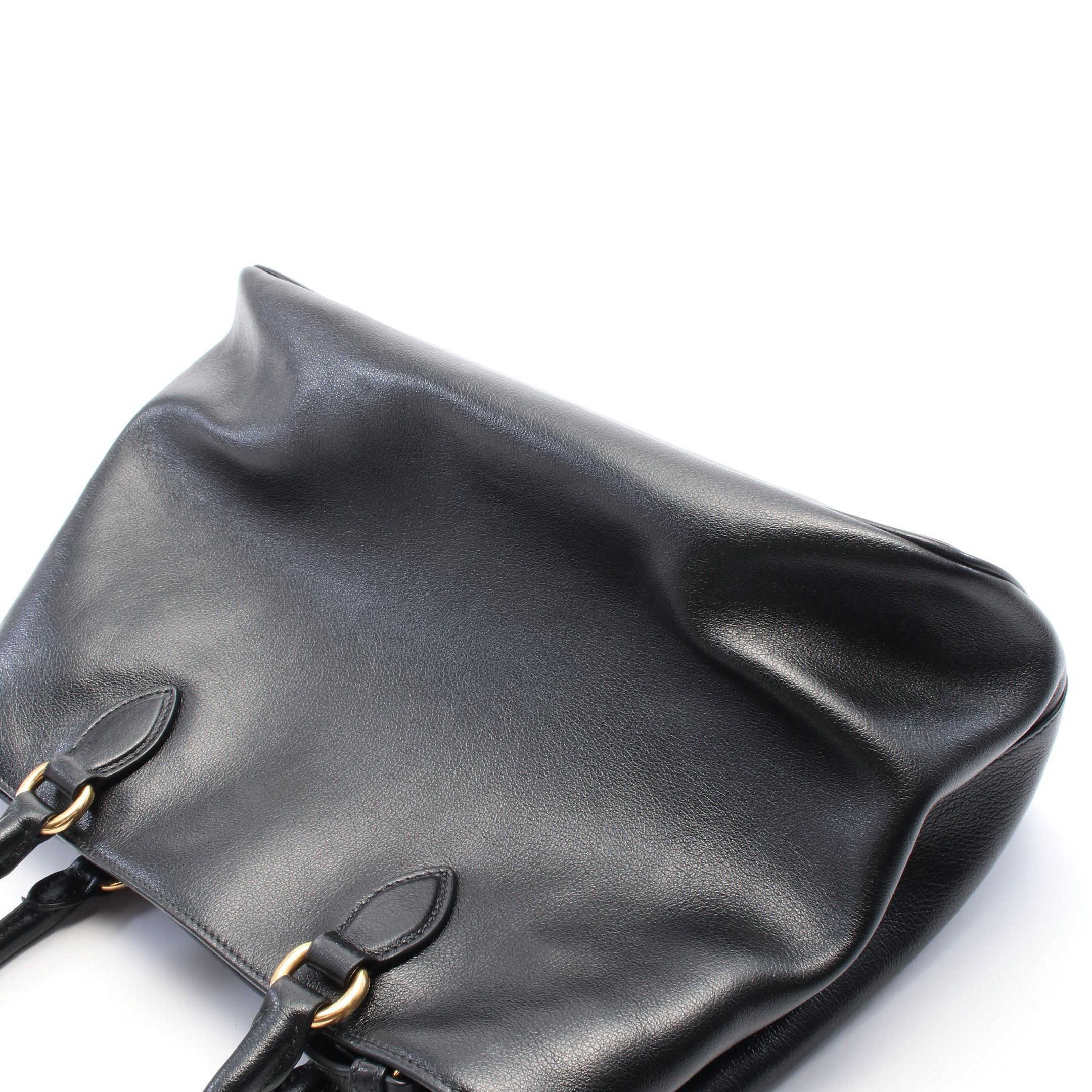 Prada Prada Handbag Leather Black Size ONE SIZE - 7 Thumbnail