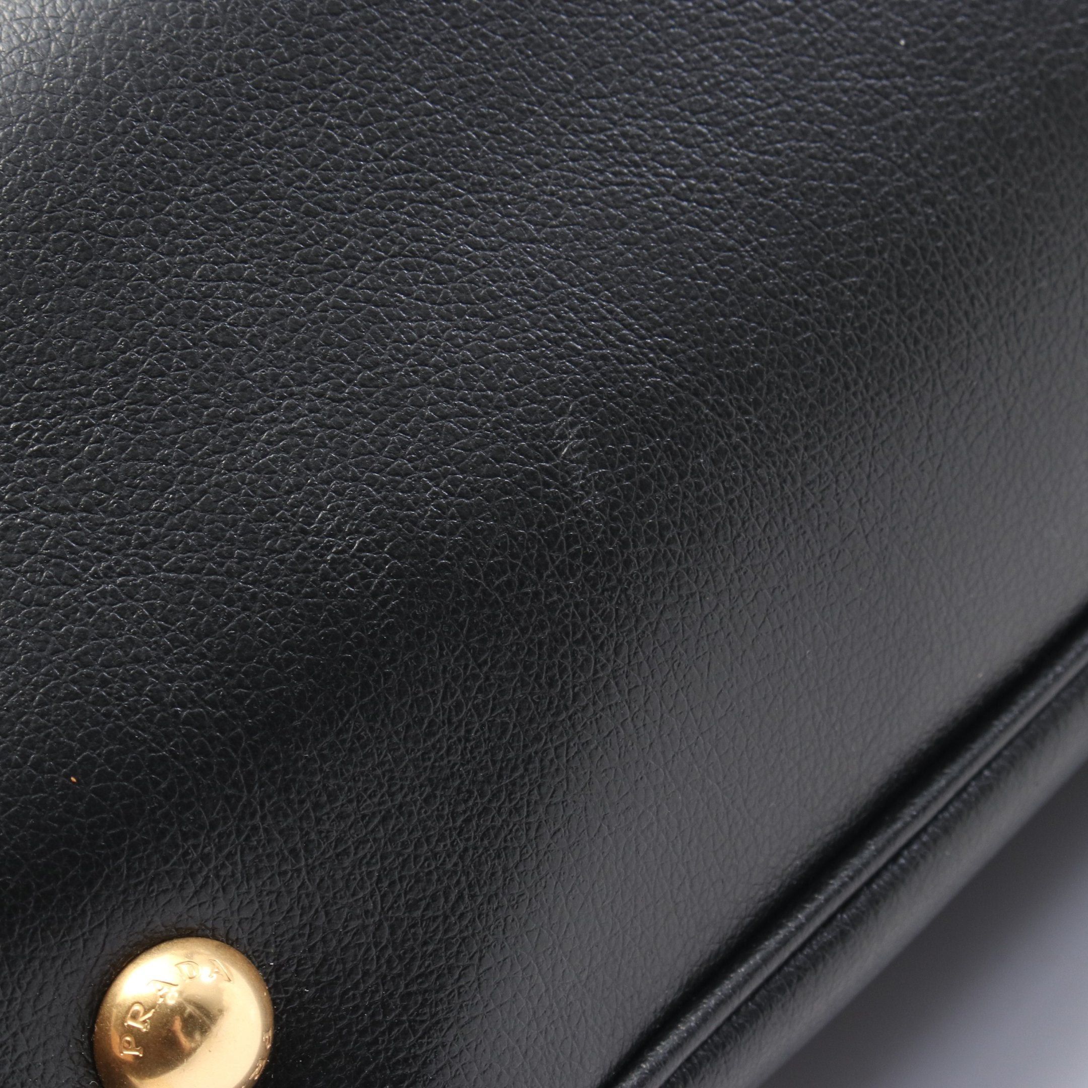 Prada Prada Handbag Leather Black Size ONE SIZE - 6 Thumbnail
