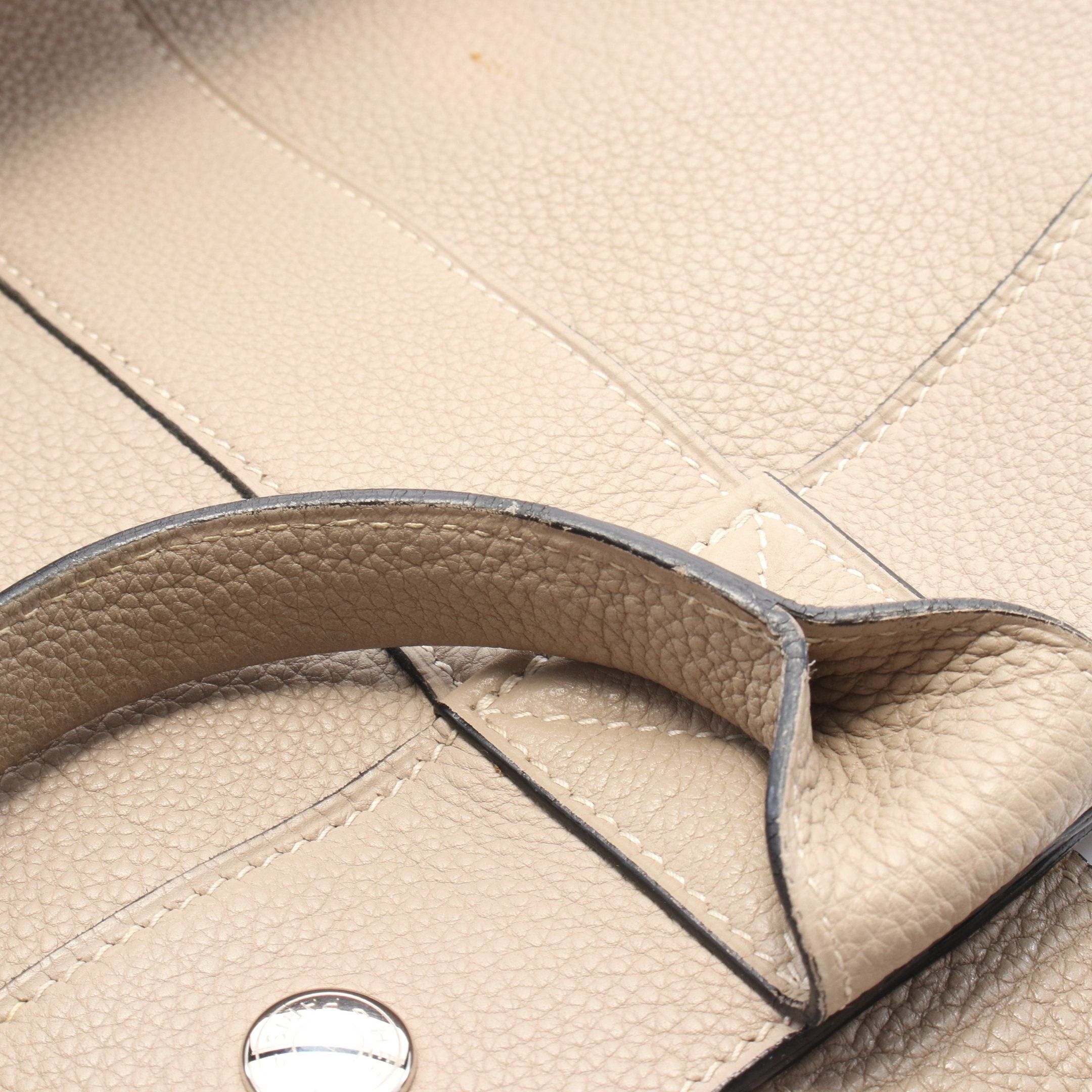 Hermes Hermes Fool Toe Pm Tourtiere Gray Handbag Tote Bag Togo Beige Silver Hardware Stamp (Manufactured Around 2002) Size ONE SIZE - 7 Thumbnail