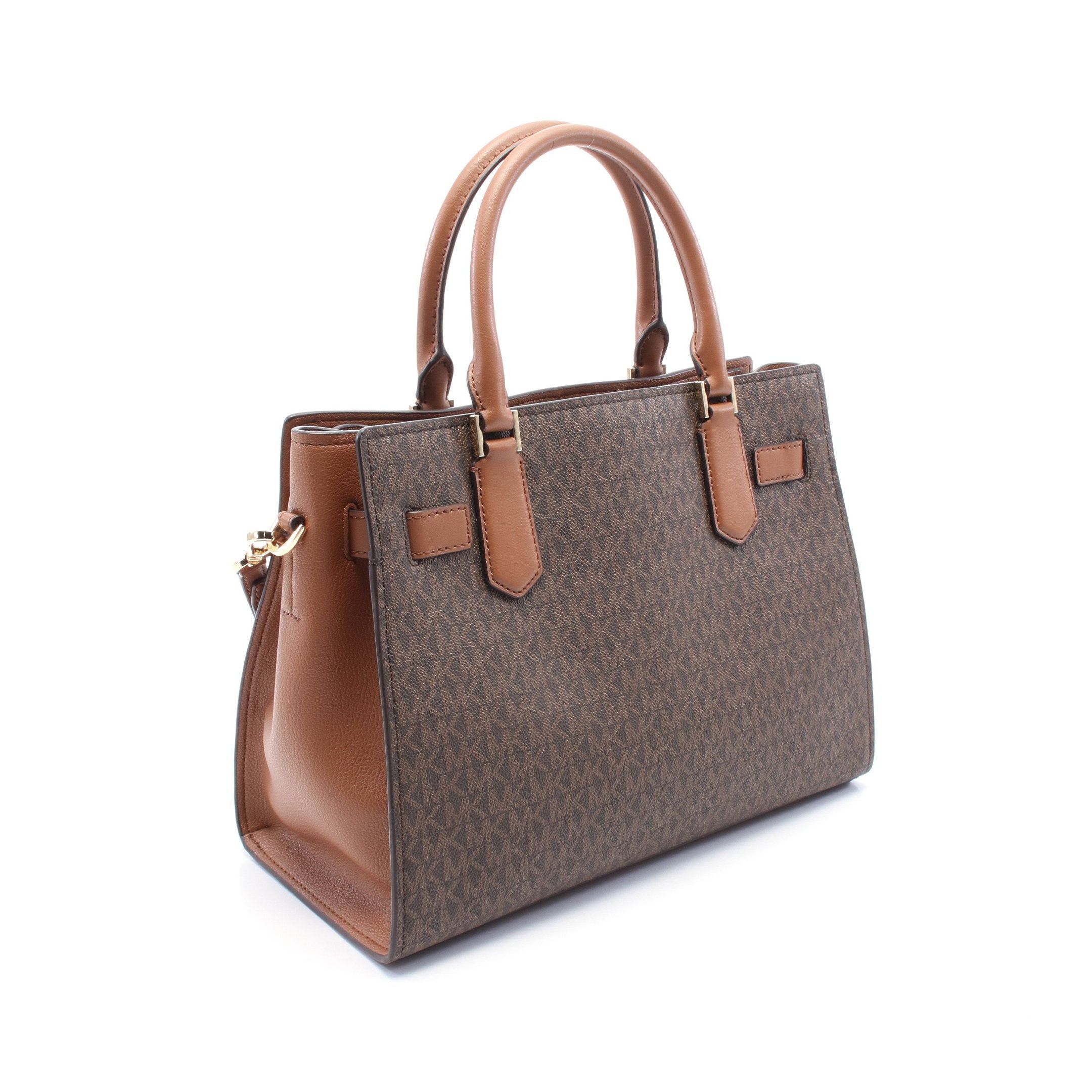Michael Kors Michael Kors Hamilton Medium Satchel Handbag Leather Brown Size ONE SIZE - 2 Thumbnail