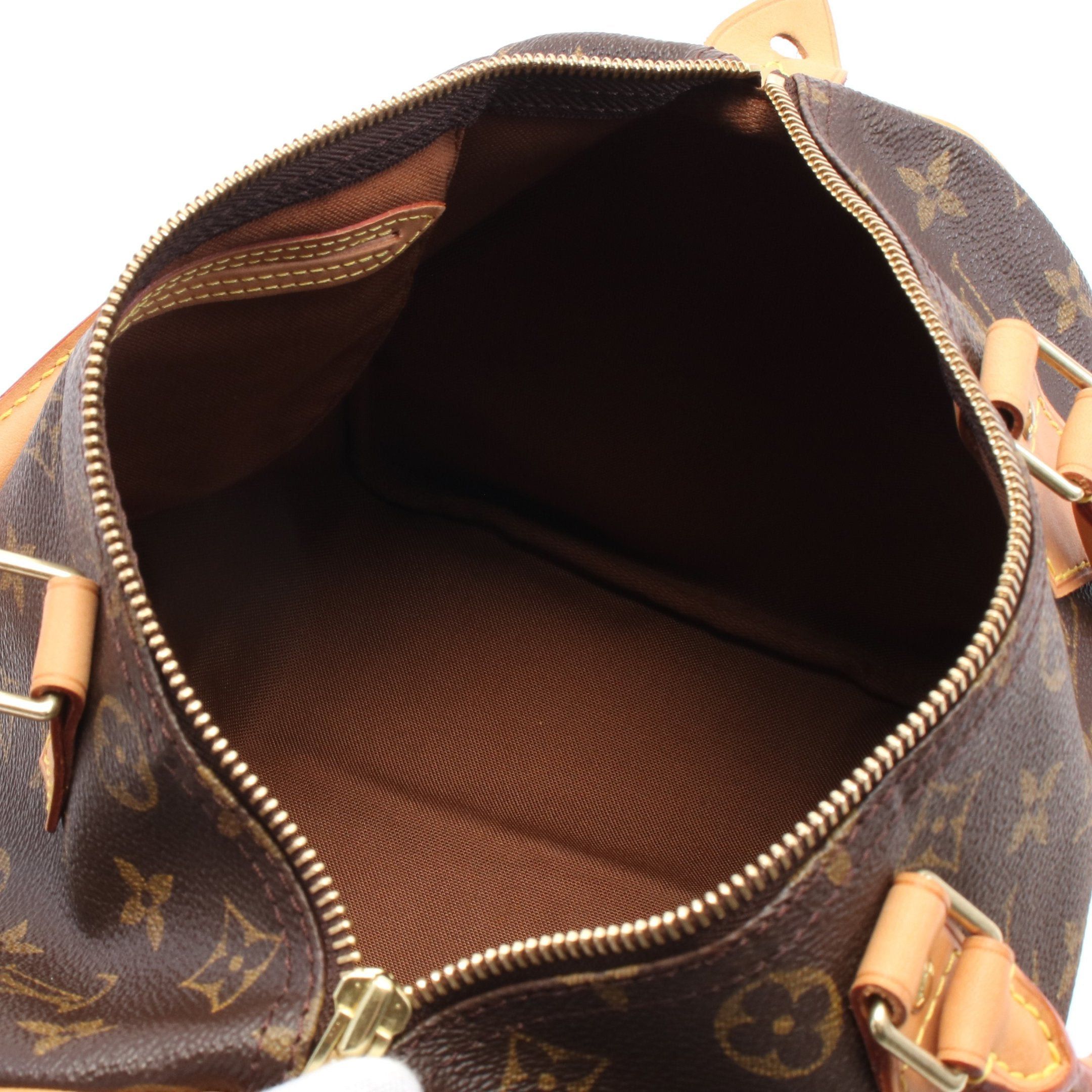 Louis Vuitton Louis Vuitton Speedy 30 Monogram Handbag Leather Brown Size ONE SIZE - 3 Thumbnail
