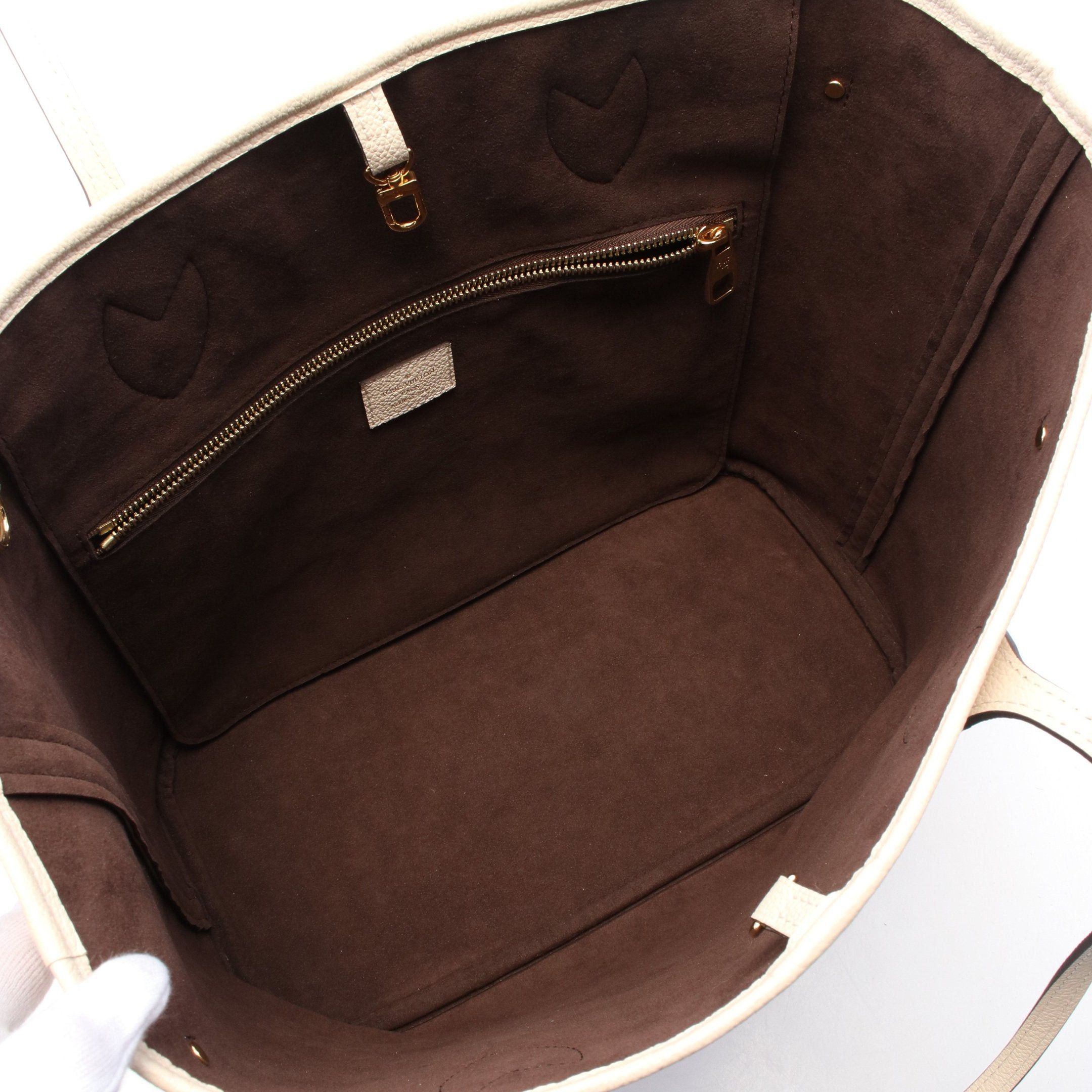 Louis Vuitton Louis Vuitton Neverfull Mm Monogram Empreinte Claim Shoulder Bag Tote Leather Ivory Size ONE SIZE - 3 Thumbnail