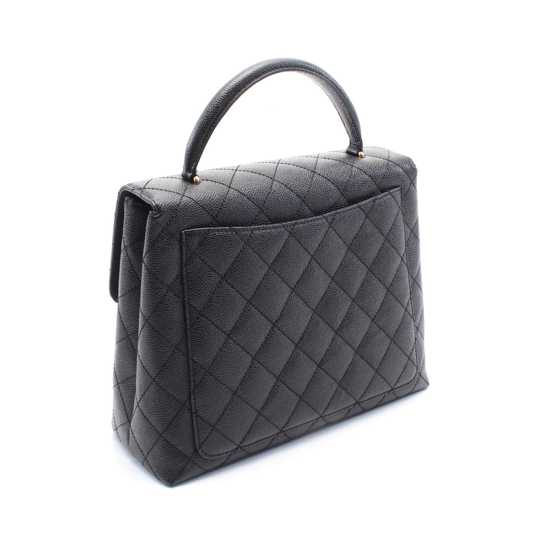 Chanel Chanel Handbag Caviar Skin Black Gold Hardware Size ONE SIZE - 2 Thumbnail