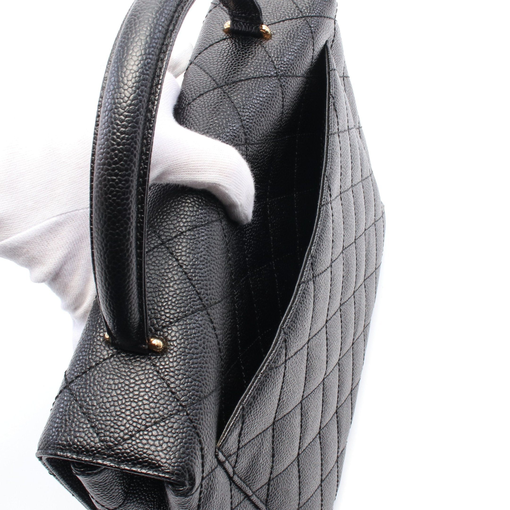 Chanel Chanel Handbag Caviar Skin Black Gold Hardware Size ONE SIZE - 6 Thumbnail