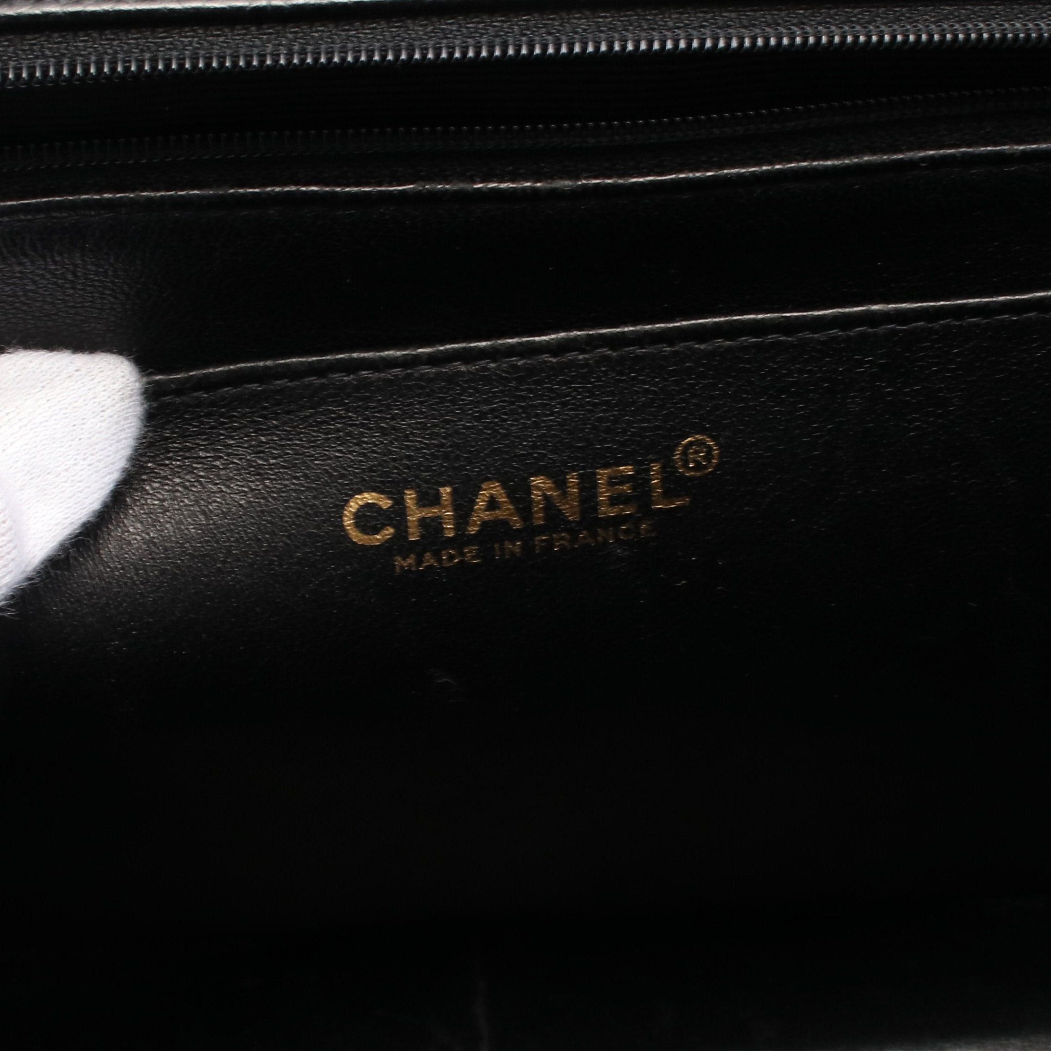 Chanel Chanel Decamatlassé 30 Single Flap Double Chain Shoulder Bag Caviar Skin Black Gold Hardware Size ONE SIZE - 4 Thumbnail
