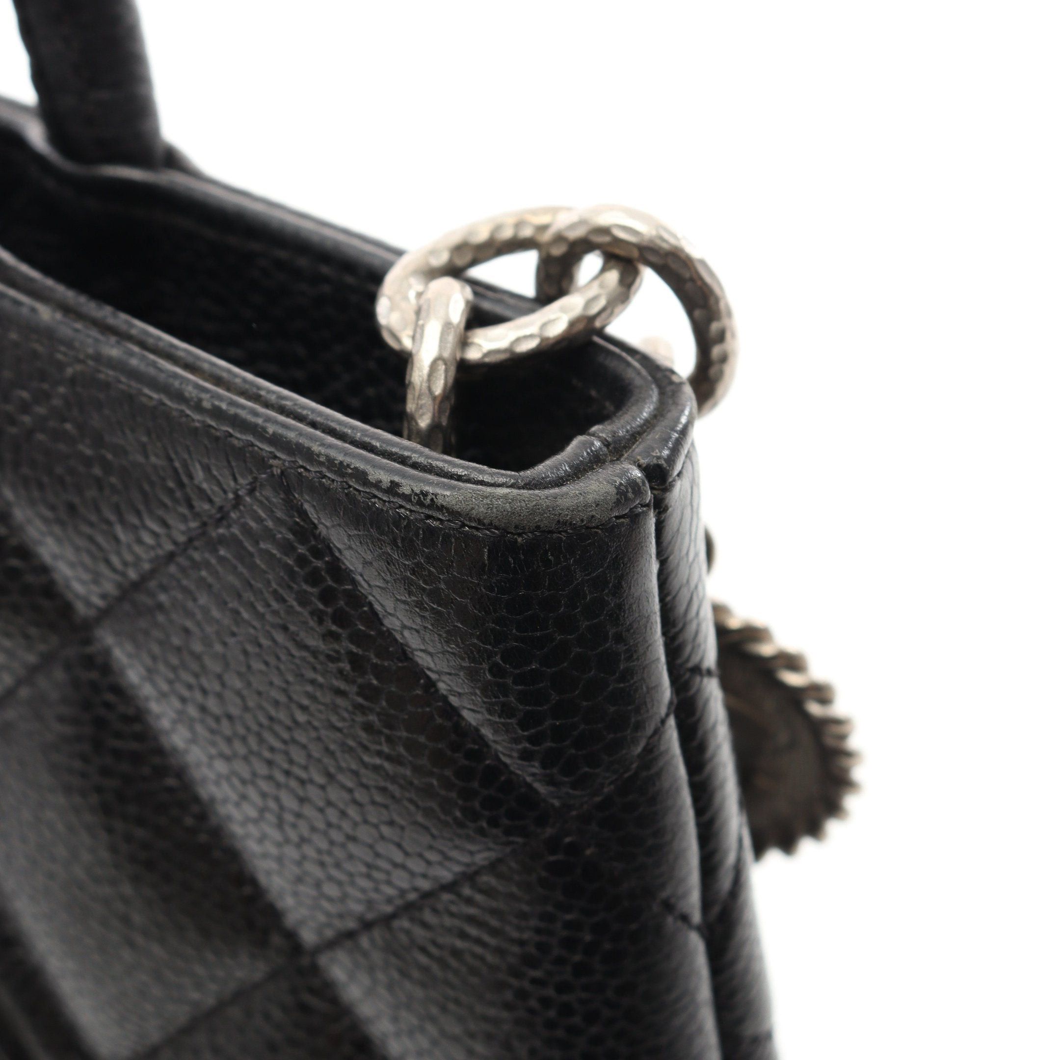 Chanel Chanel Reissue Tote Handbag Bag Caviar Skin Black Silver Hardware Size ONE SIZE - 9 Thumbnail