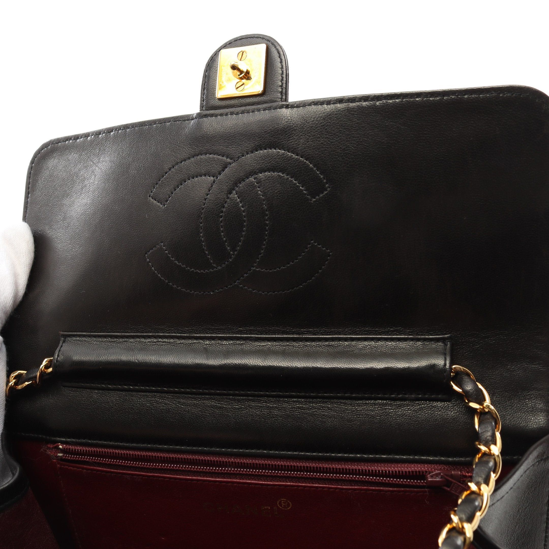 Chanel Chanel Matelasse Chain Shoulder Bag Lambskin Black Gold Hardware Size ONE SIZE - 11 Thumbnail