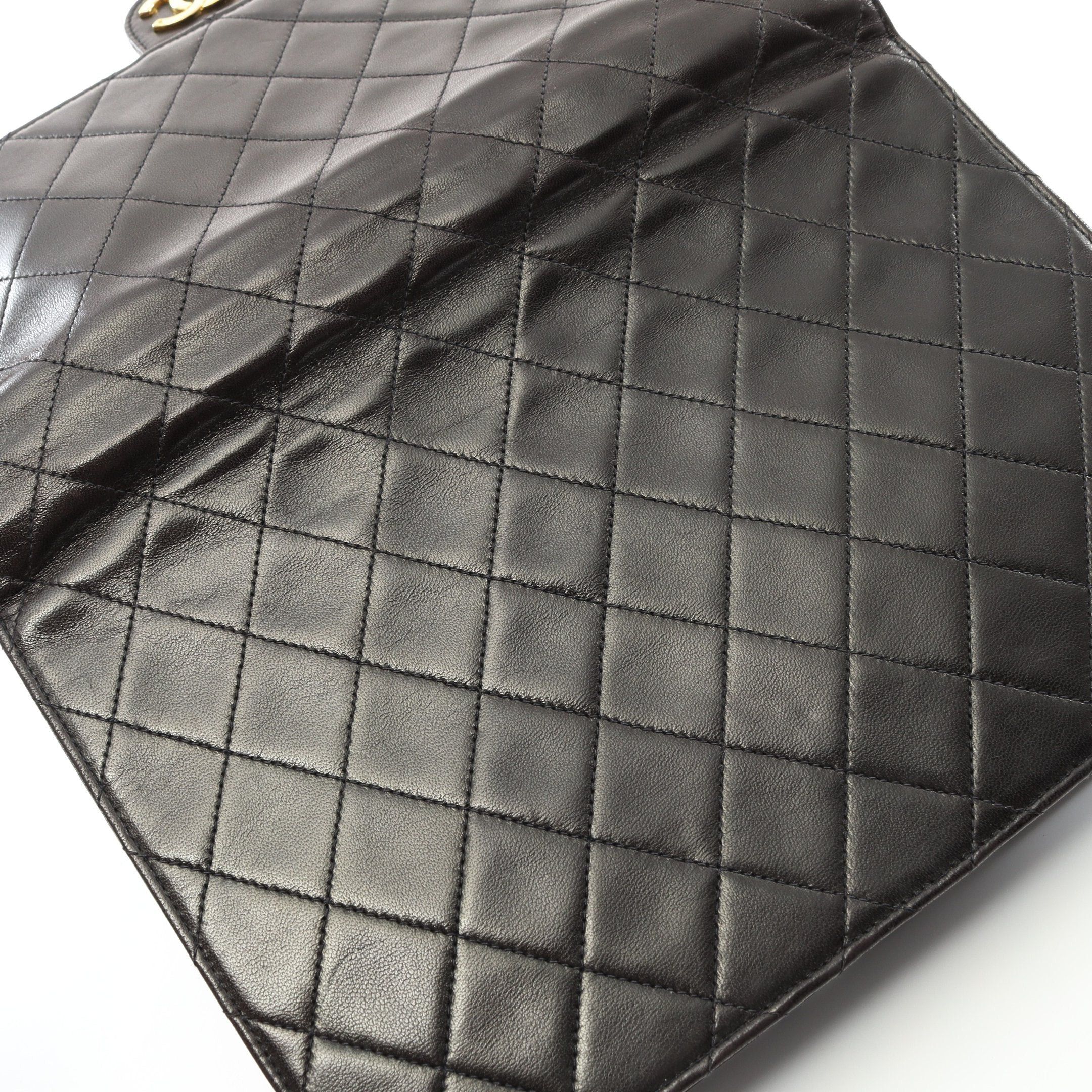Chanel Chanel Matelasse Chain Shoulder Bag Lambskin Black Gold Hardware Size ONE SIZE - 10 Thumbnail