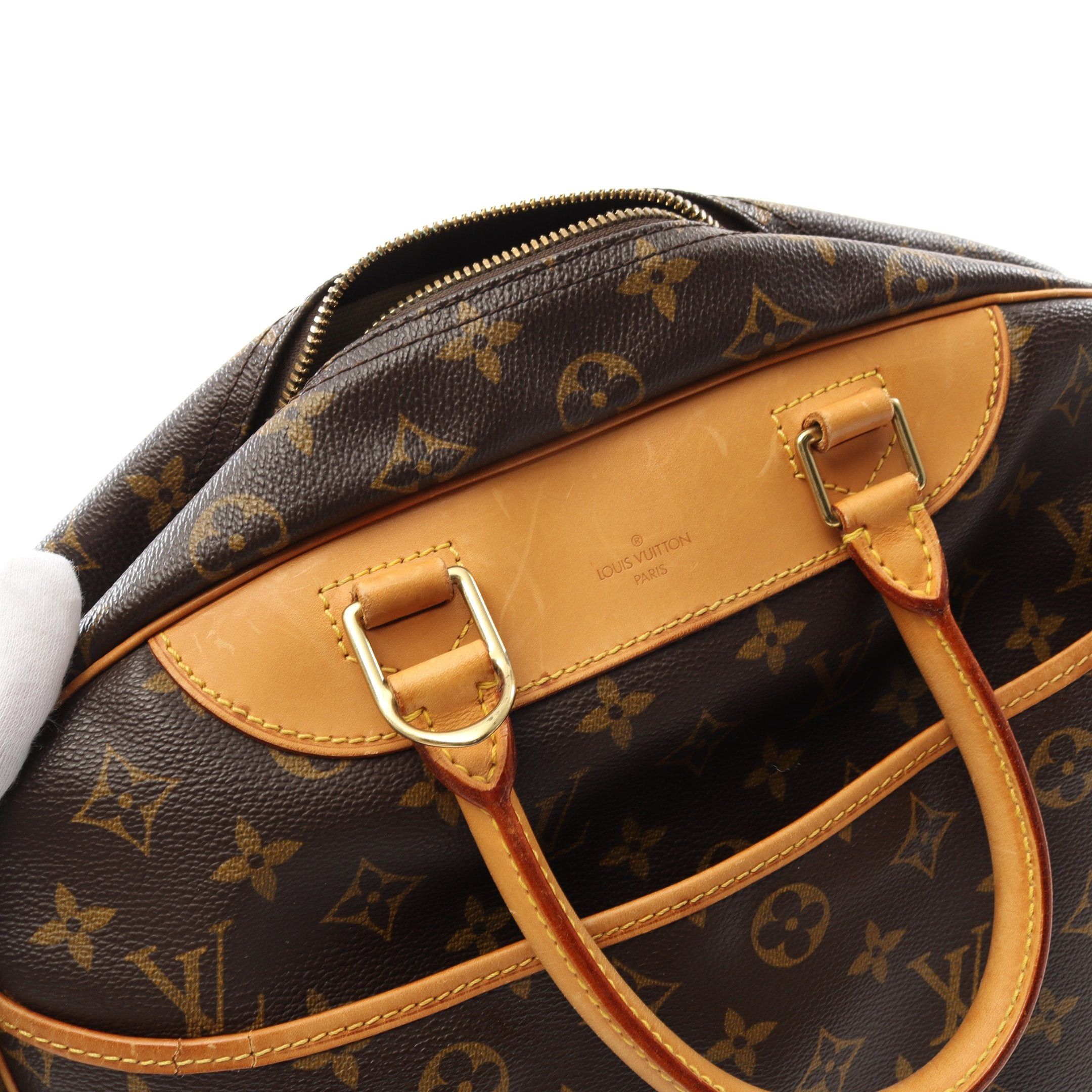 Louis Vuitton Louis Vuitton Deauville Bowling Vanity Monogram Handbag Leather Brown Size ONE SIZE - 10 Thumbnail