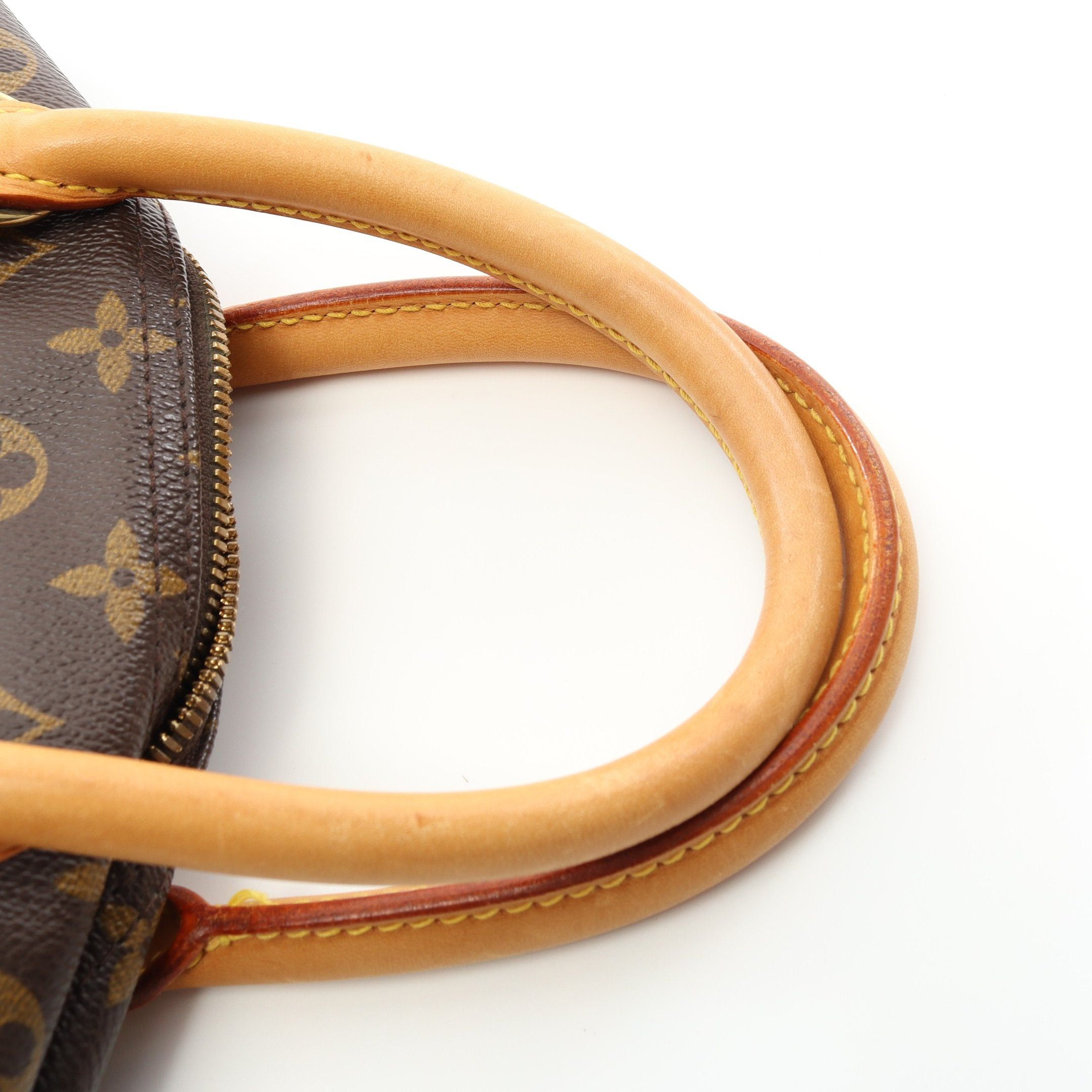 Louis Vuitton Louis Vuitton Deauville Bowling Vanity Monogram Handbag Leather Brown Size ONE SIZE - 8 Thumbnail