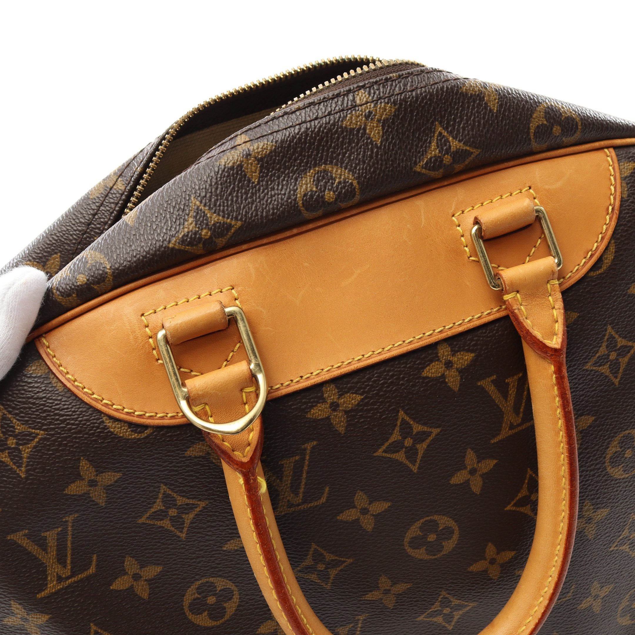 Louis Vuitton Louis Vuitton Deauville Bowling Vanity Monogram Handbag Leather Brown Size ONE SIZE - 12 Thumbnail