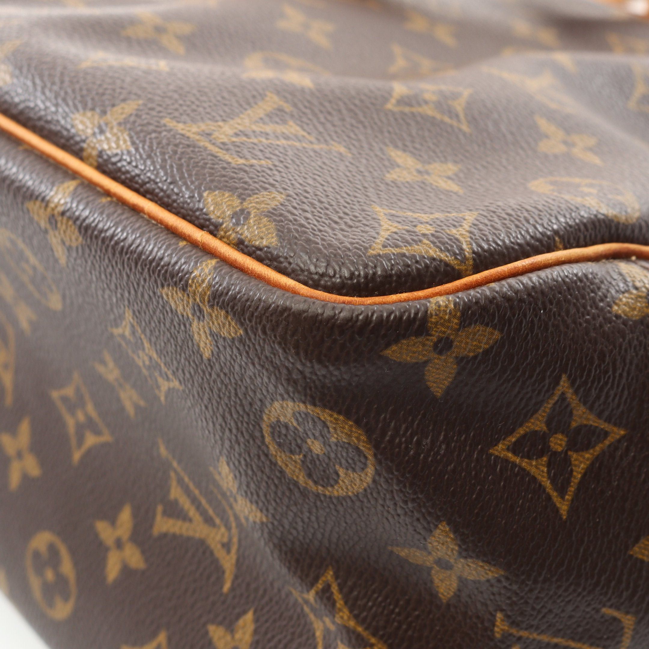 Louis Vuitton Louis Vuitton Deauville Bowling Vanity Monogram Handbag Leather Brown Size ONE SIZE - 7 Thumbnail