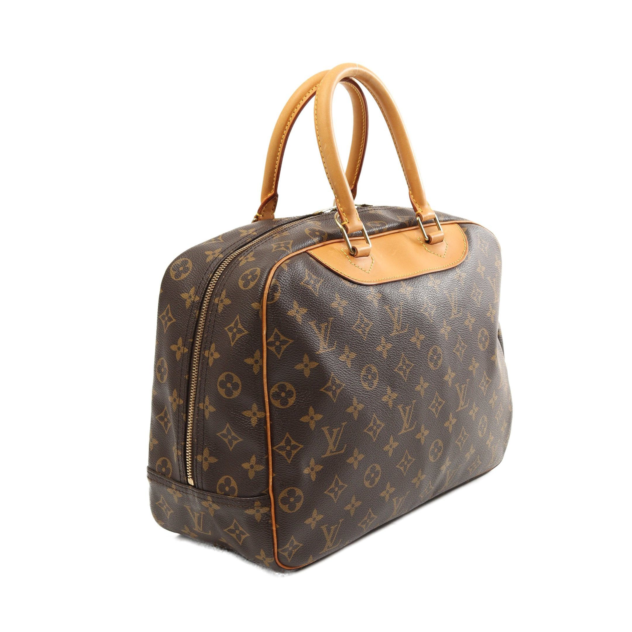 Louis Vuitton Louis Vuitton Deauville Bowling Vanity Monogram Handbag Leather Brown Size ONE SIZE - 2 Thumbnail