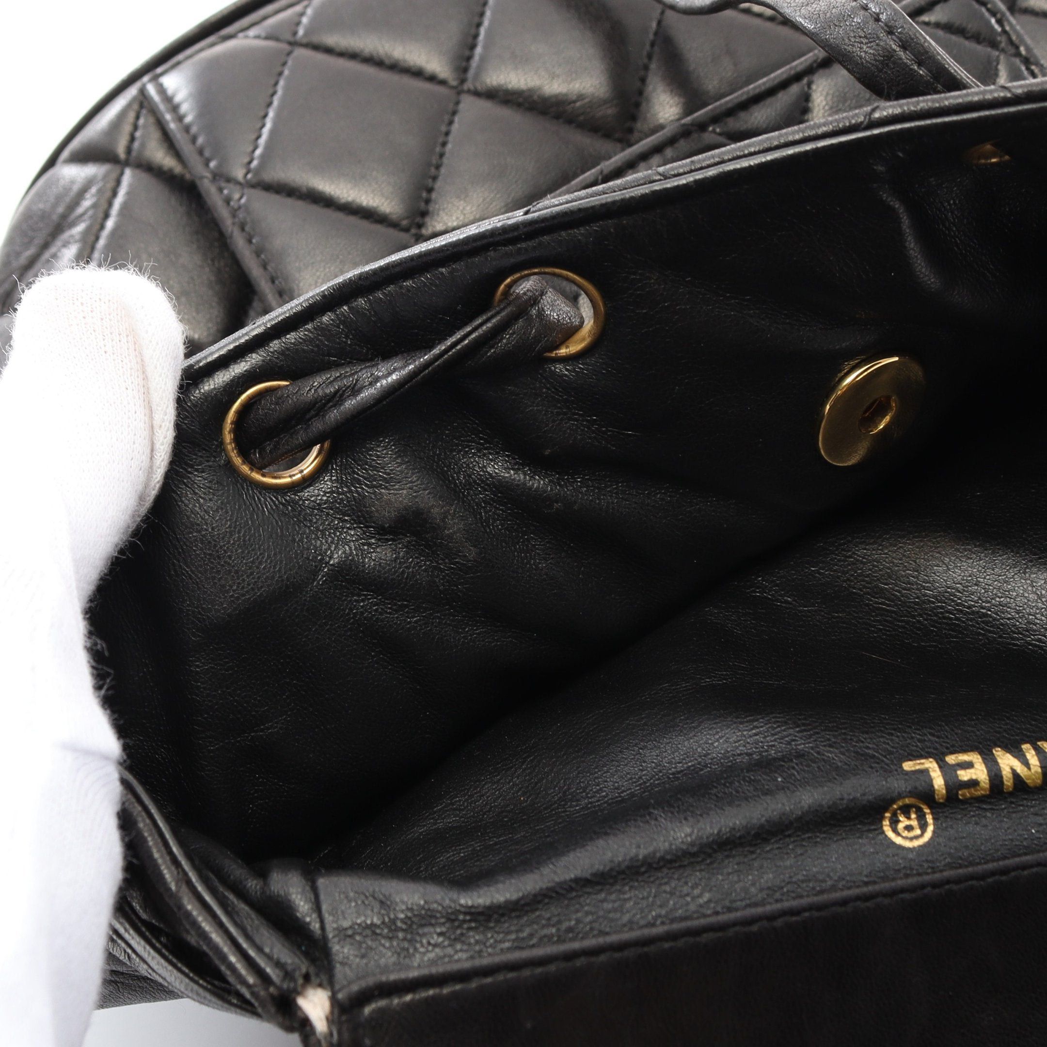 Chanel Chanel Matelasse Backpack Rucksack Lambskin Black Gold Hardware Size ONE SIZE - 10 Thumbnail